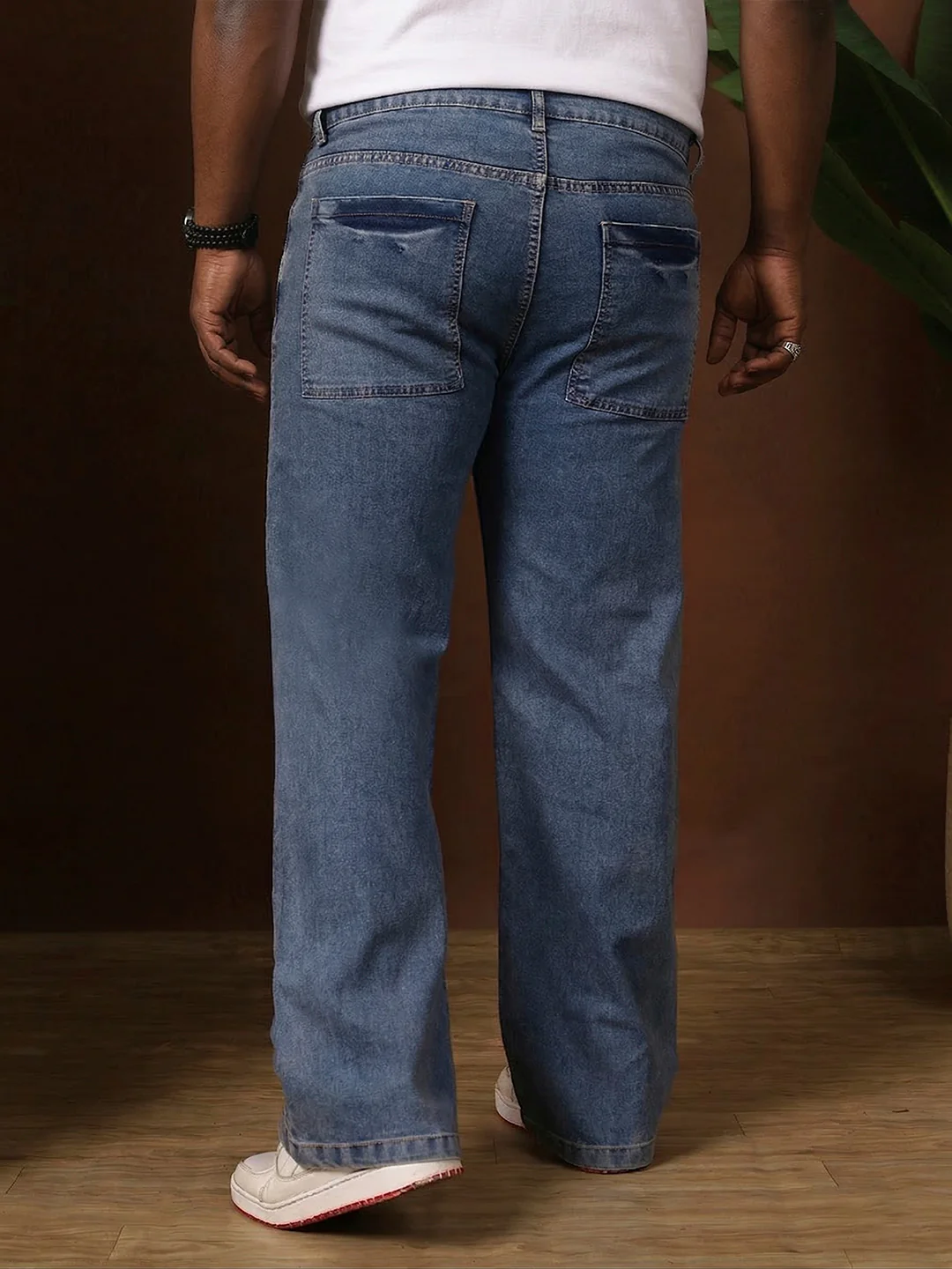 Men Plus Size Grunex-Light Blue Solid Jeans - Image 5