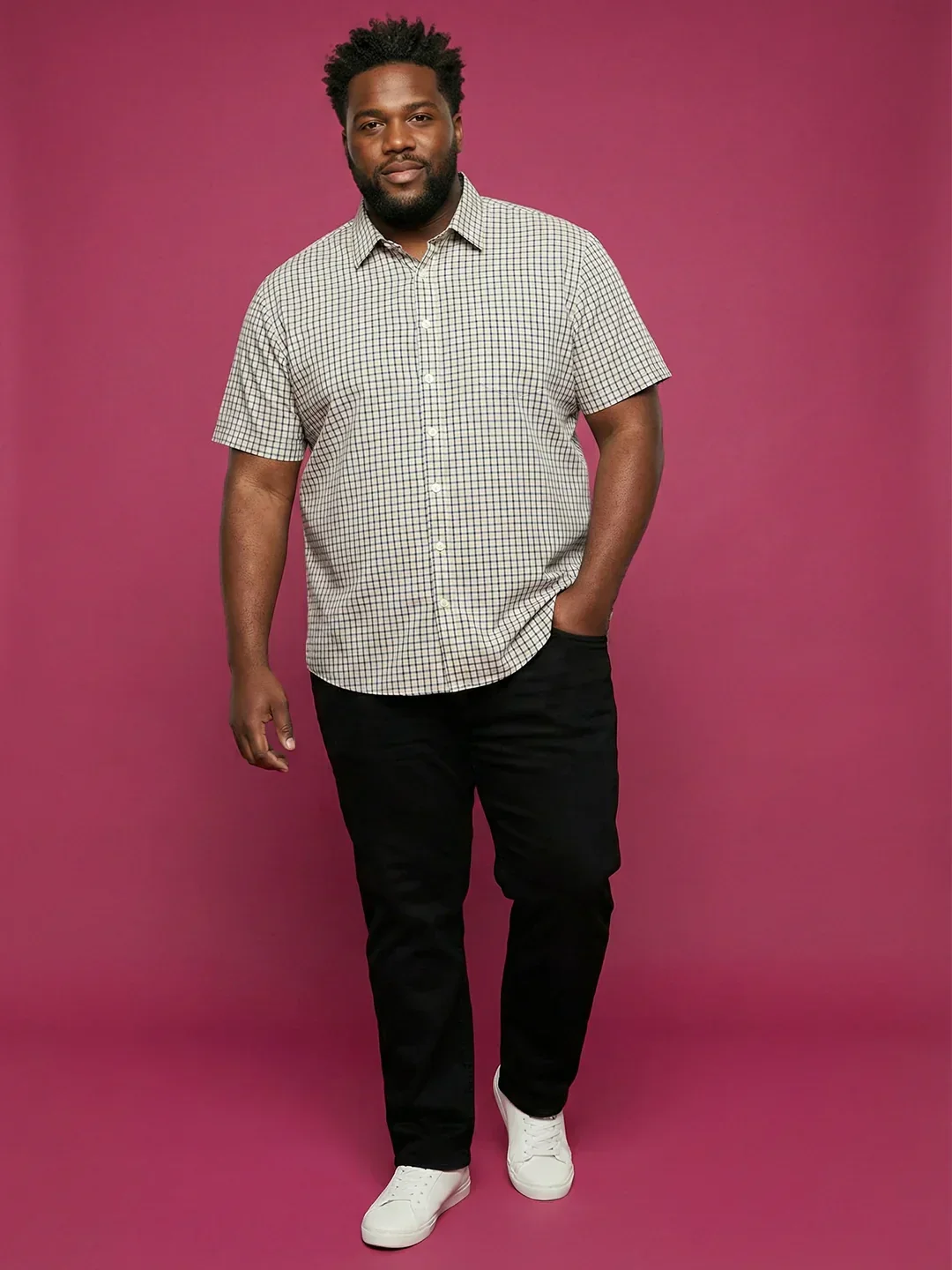 Men Plus Size Hale Multicolor Checkered Casual Shirt - Image 8