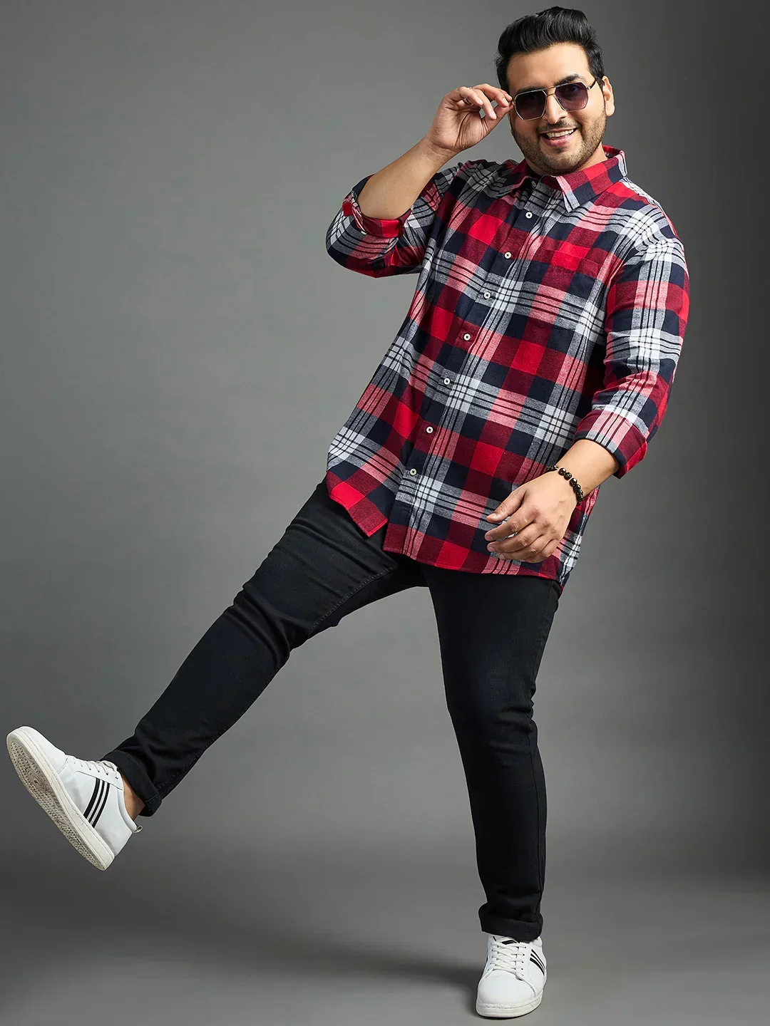 Men Plus Size Hamburg Check Shirt - Image 2