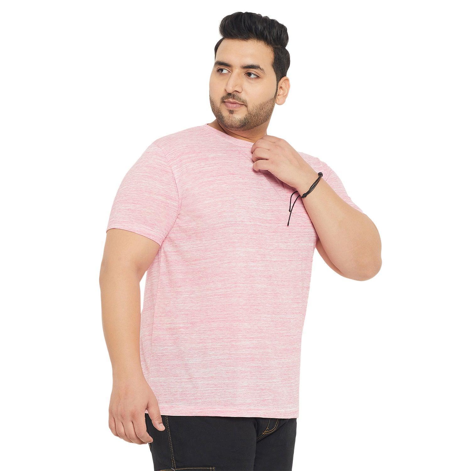 Men Plus Size Hardco Solid Round Neck Tshirt - Image 4