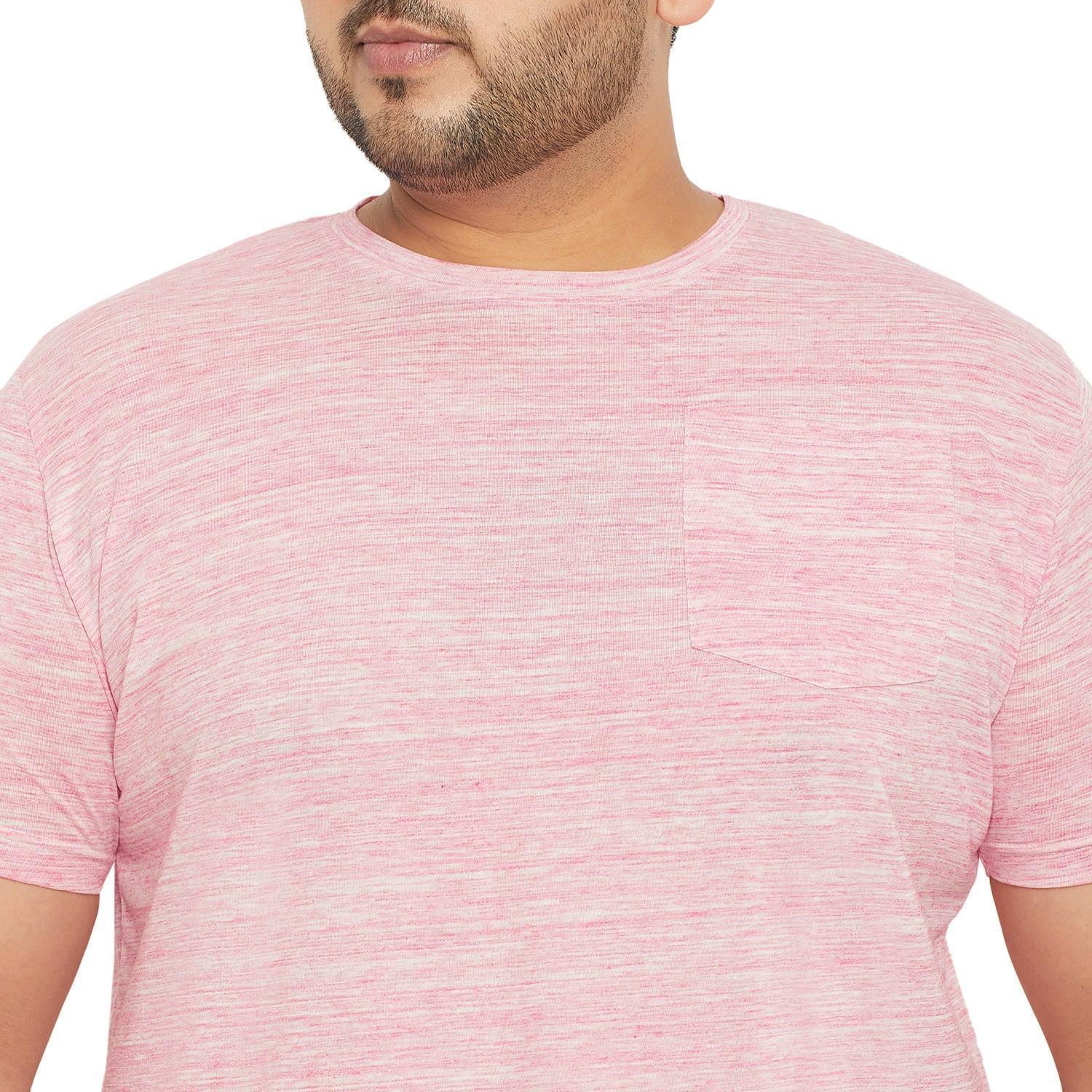 Men Plus Size Hardco Solid Round Neck Tshirt - Image 6