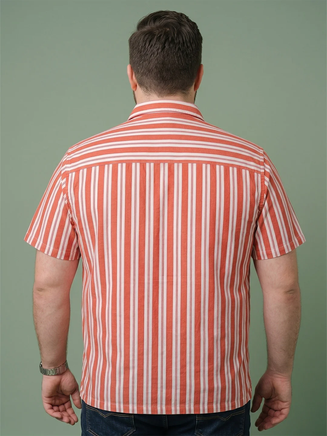 Men Plus Size Heatwave Multi Striped Shirts - Image 2
