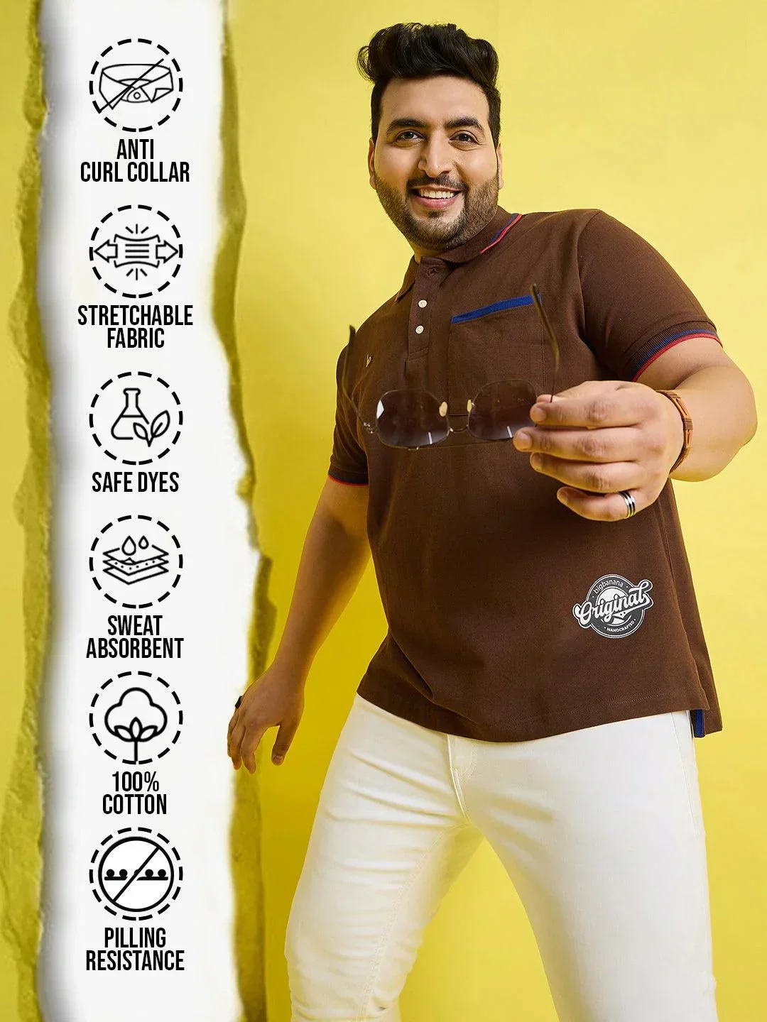 Men Plus Size Helium Solid Polo Tshirt - Image 2