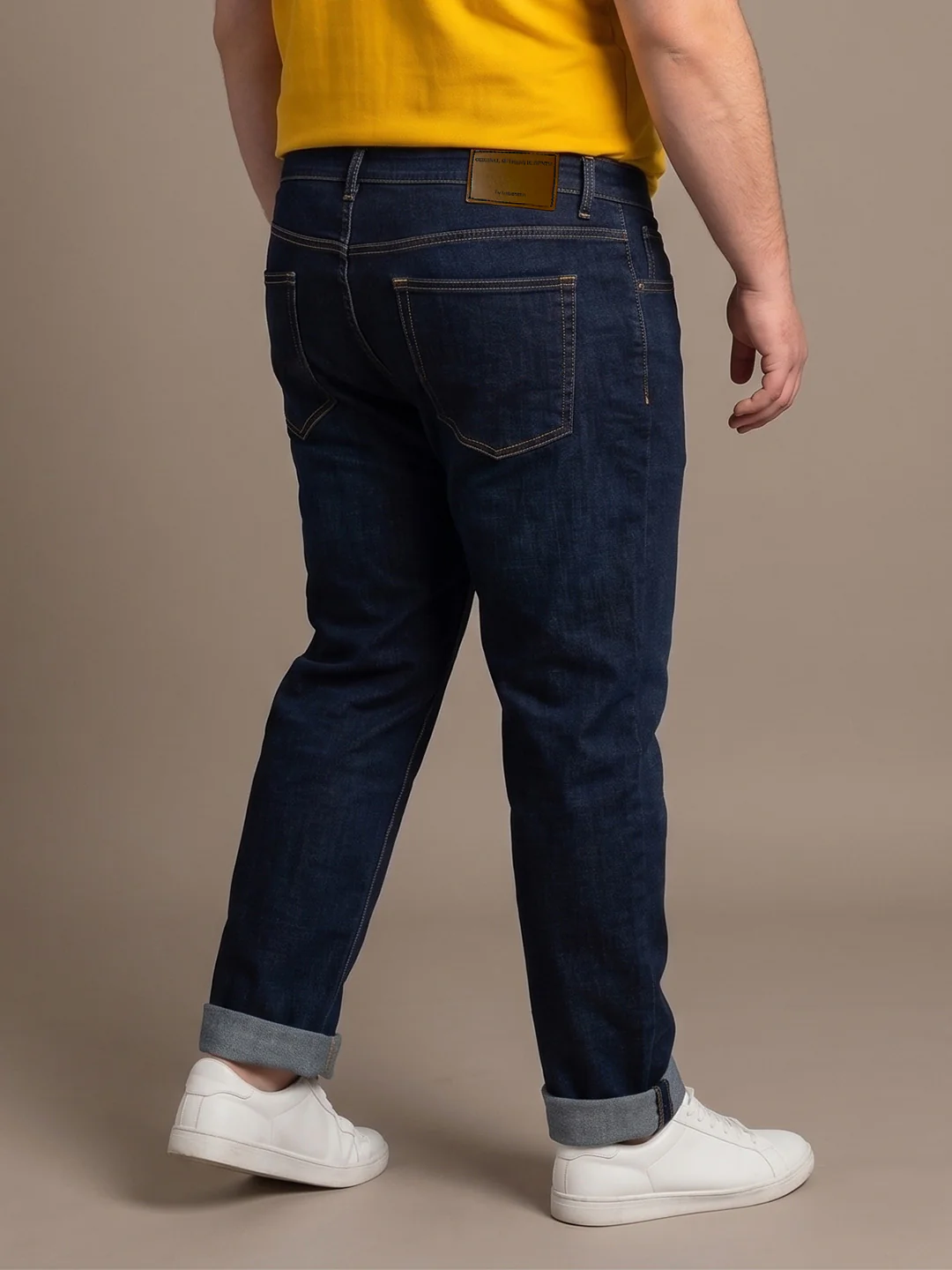 Men Plus Size Hematite Navy Blue Tinted Wash Jeans - Image 2