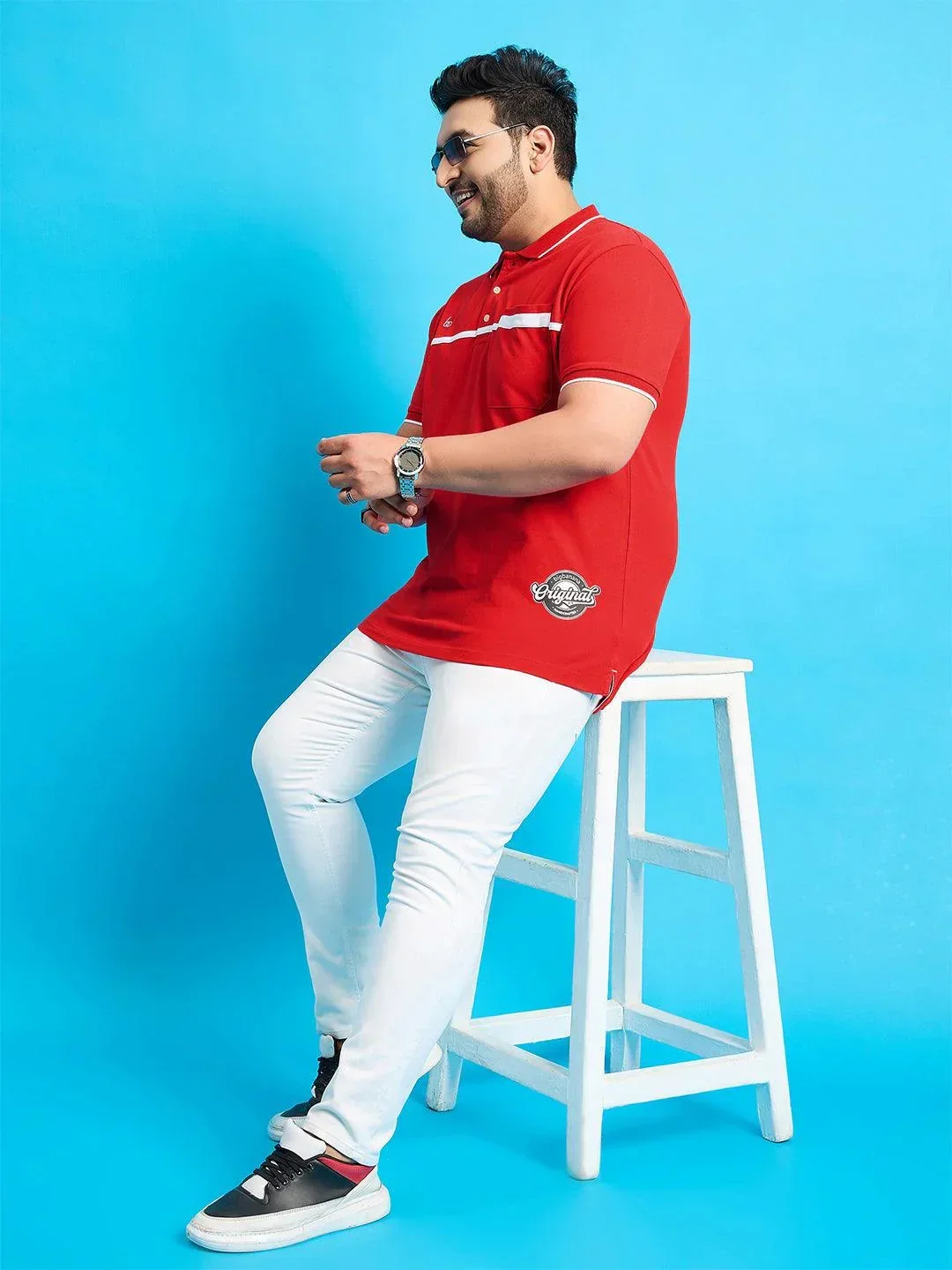 Men Plus Size Henry Solid Polo Tshirt - Image 8