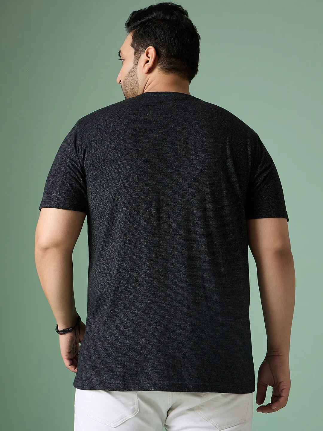 Men Plus Size Hexel Colorblock Round Neck Tshirt - Image 6