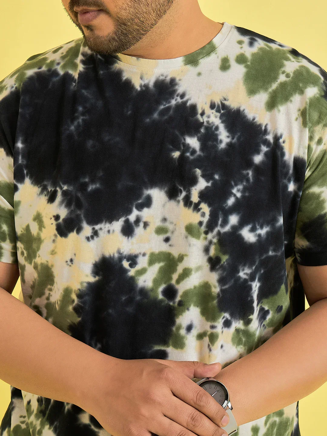 Men Plus Size Horizon Multicolor Printed Round Neck Tshirt - Image 6