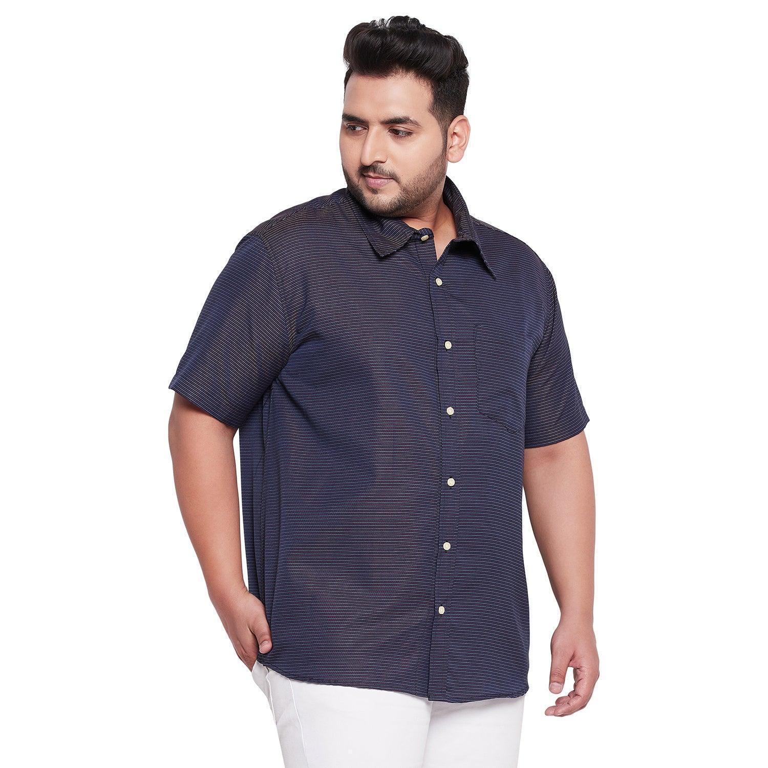 Men Plus Size Hormiga Self Design Shirt - Image 4