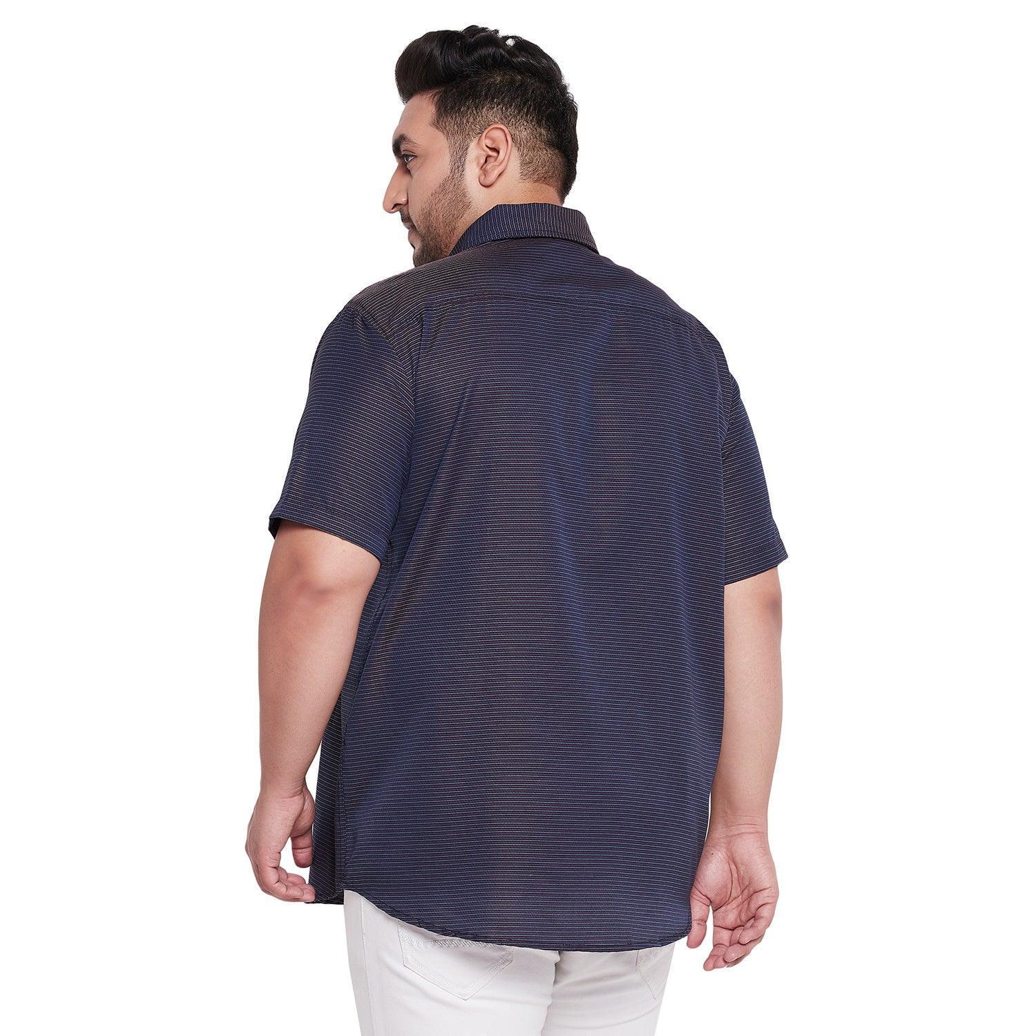 Men Plus Size Hormiga Self Design Shirt - Image 5