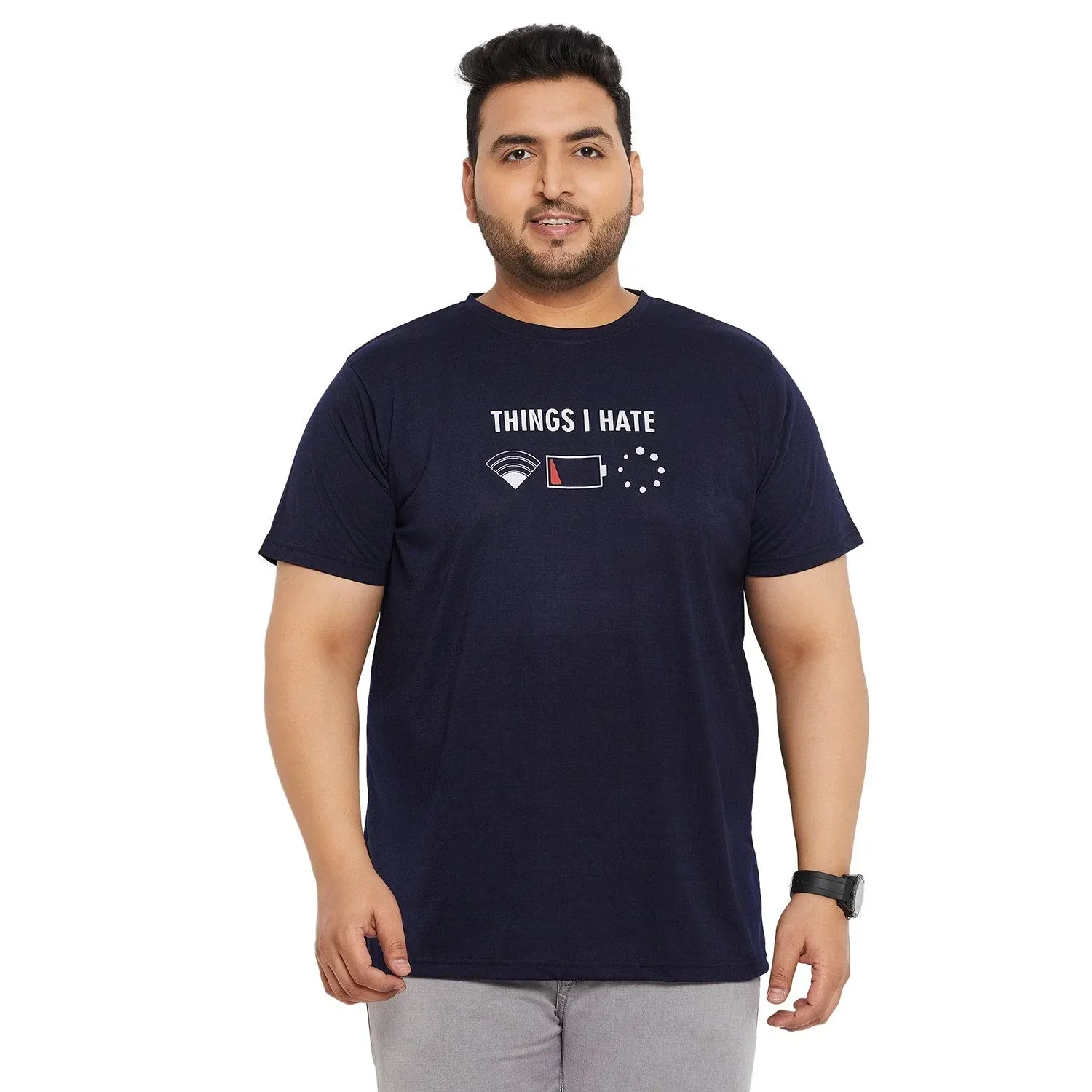 Men Plus Size Hummer Printed Round Neck Tshirt - Image 2