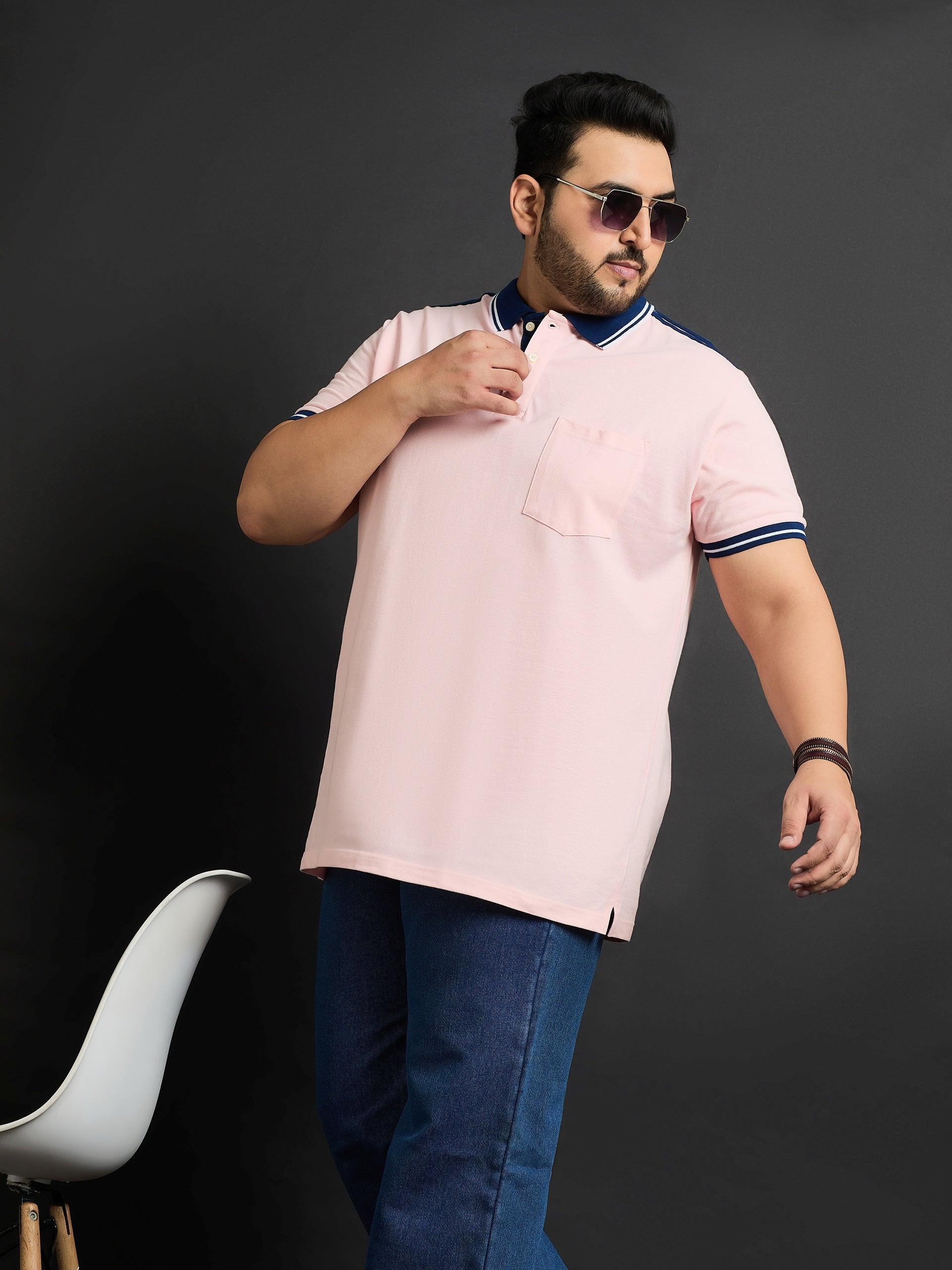 Men Plus Size Husa Solid Polo Tshirt - Image 7