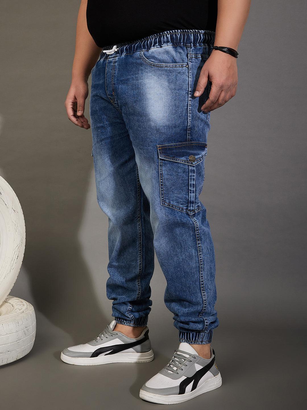 Men Plus Size Imperial Washed Indigo Denim - Image 3