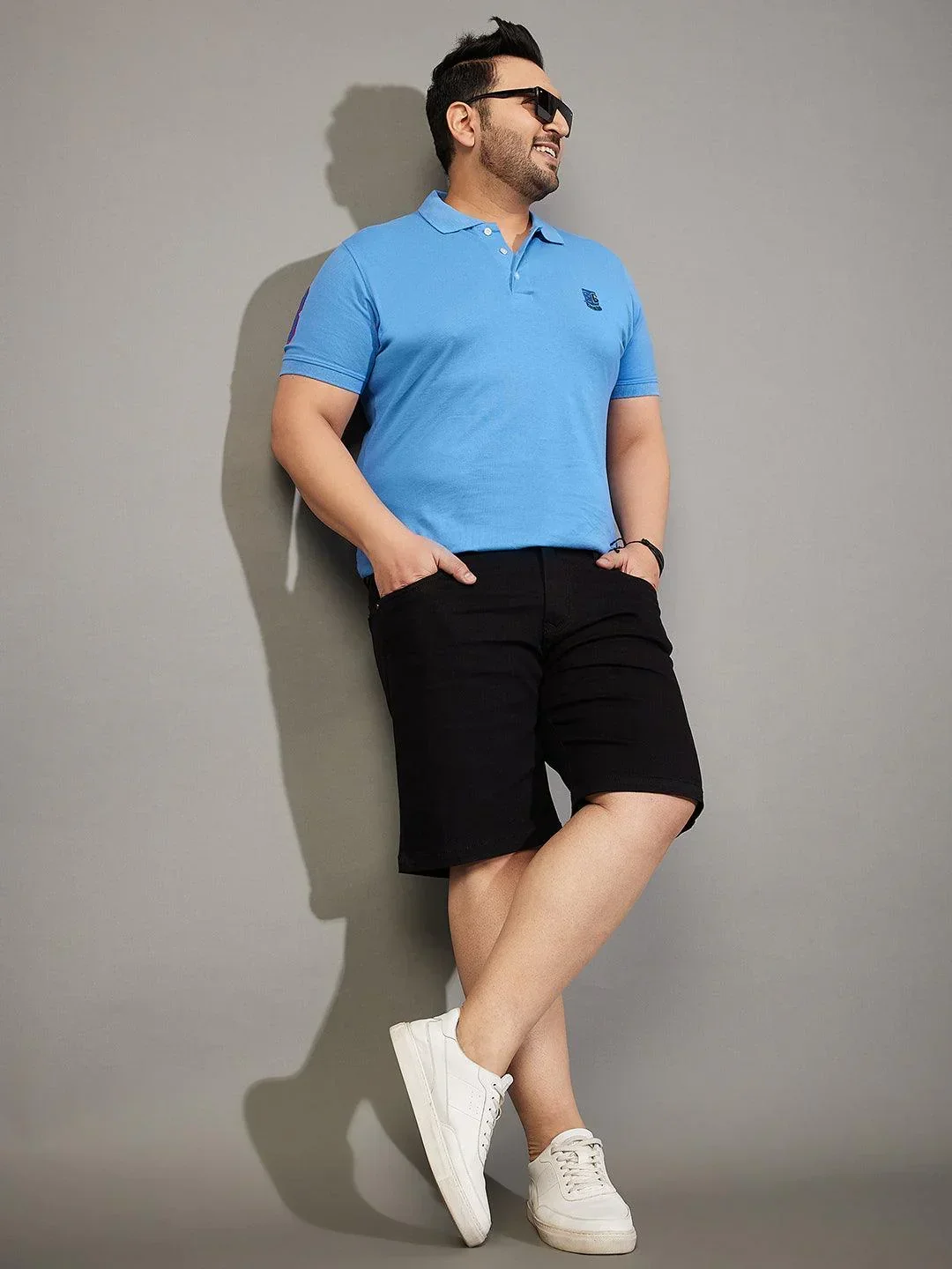 Men Plus Size Impetus-Black Solid Shorts - Image 2