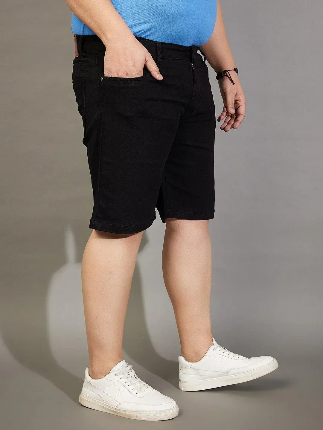 Men Plus Size Impetus-Black Solid Shorts - Image 4
