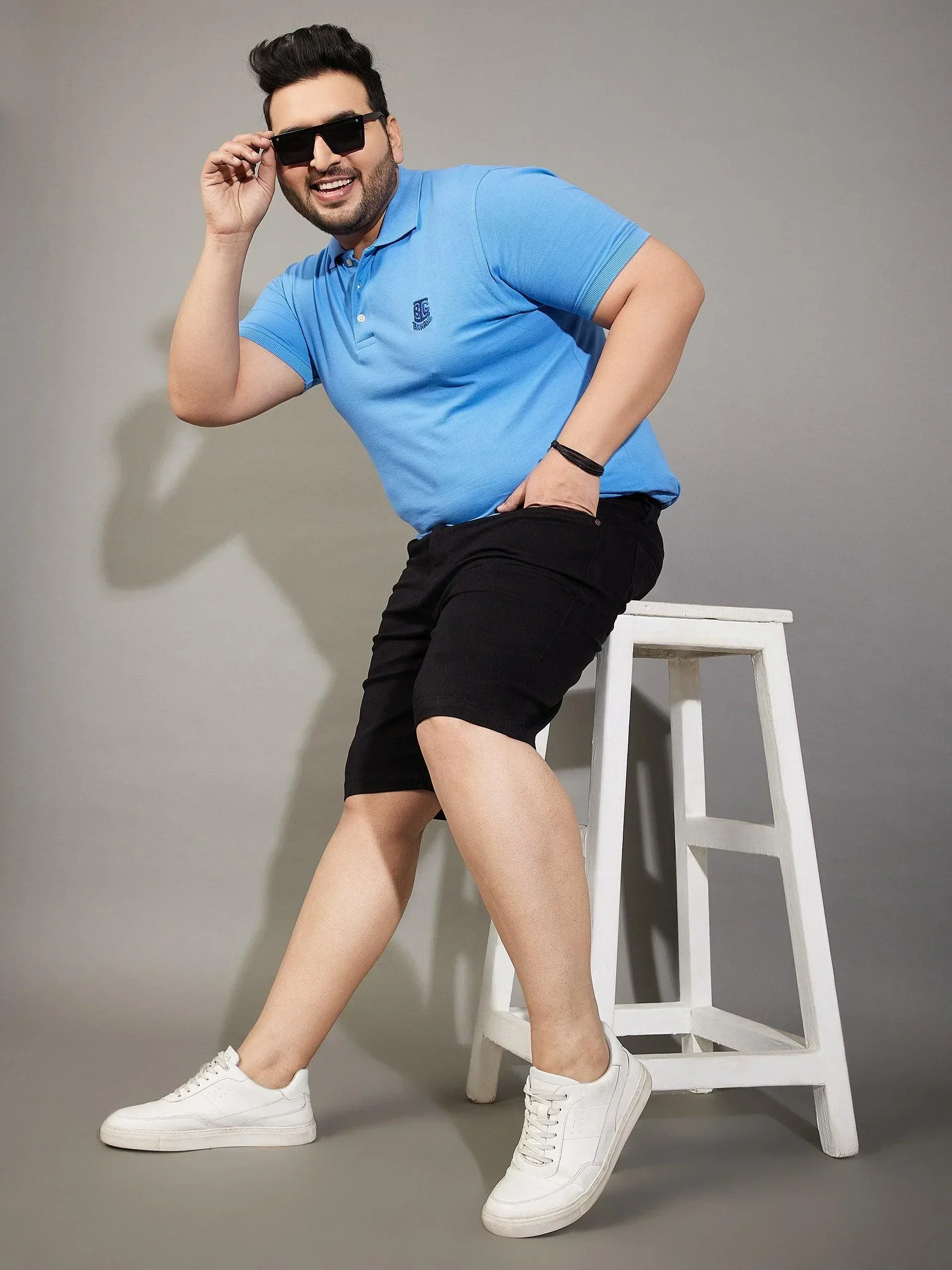 Men Plus Size Impetus-Black Solid Shorts - Image 7