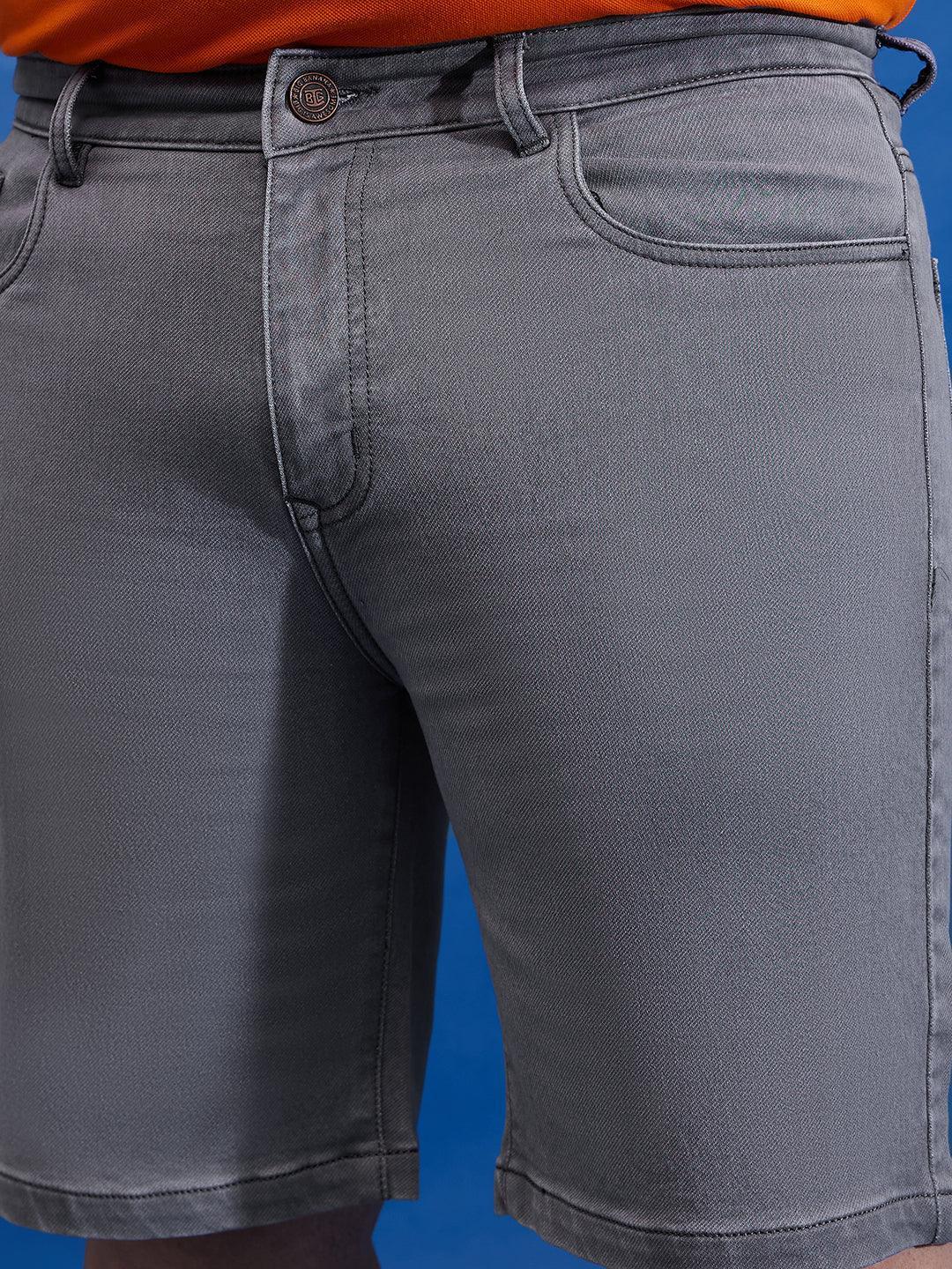 Men Plus Size Impetus-Grey Solid Shorts - Image 6