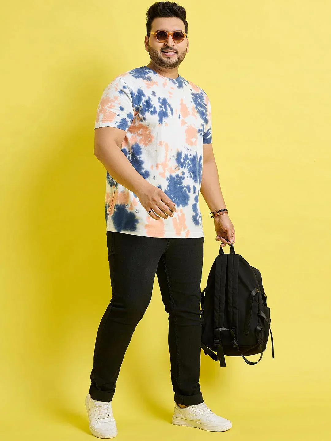 Men Plus Size Index Printed Round Neck Tshirt - Image 4