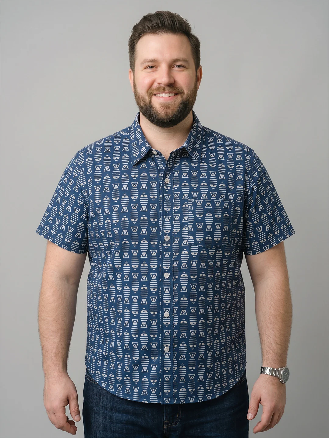 Men Plus Size Indrix Multi Printed Shirts