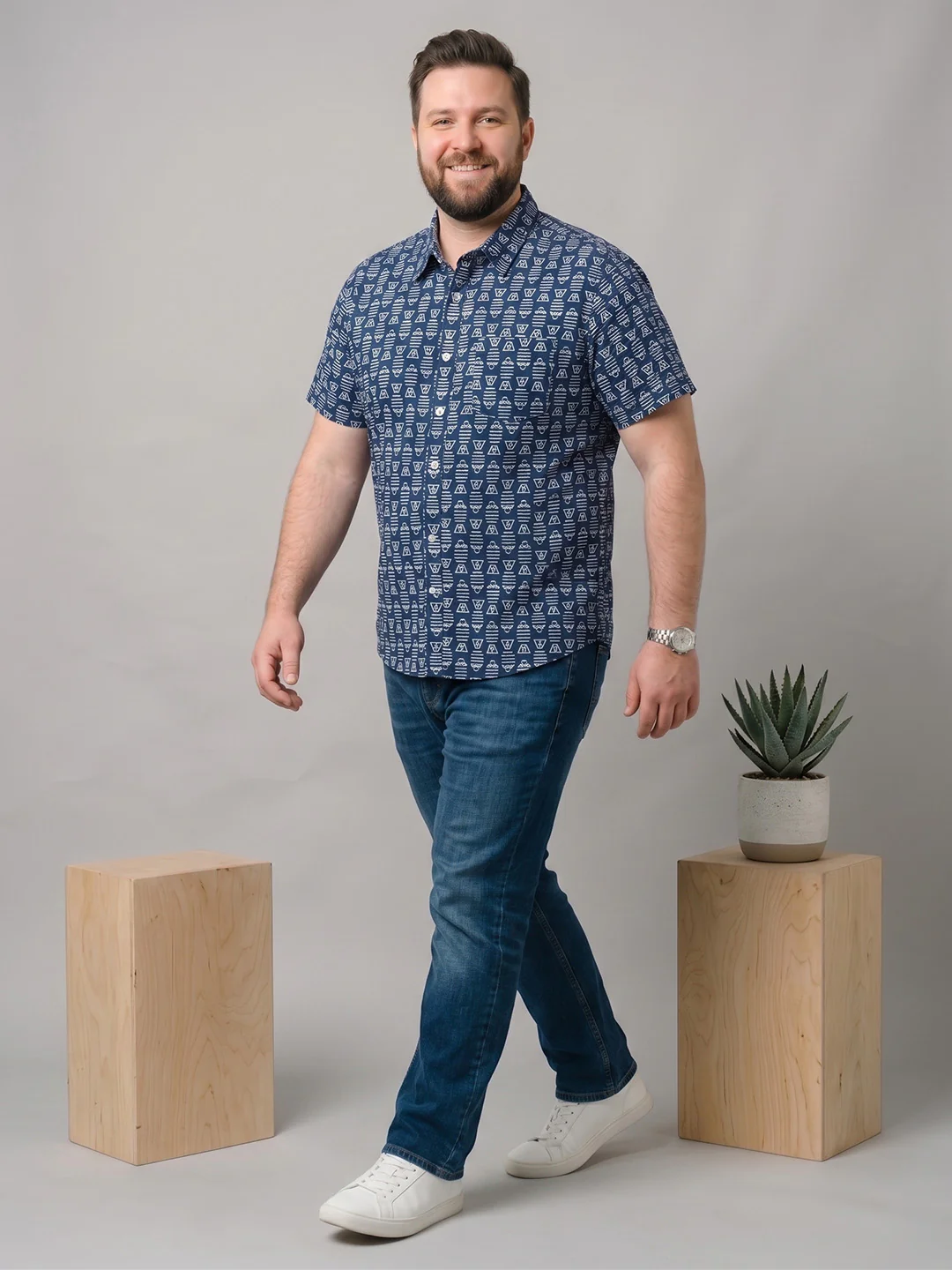 Men Plus Size Indrix Multi Printed Shirts - Image 6