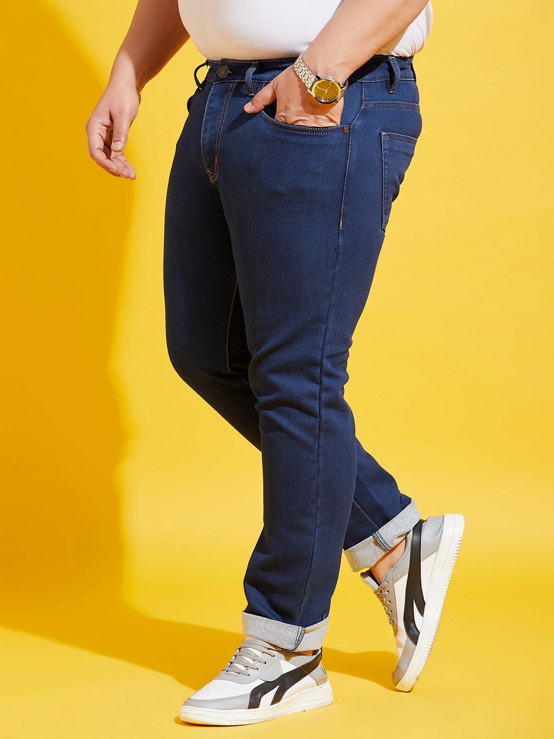 Men Plus Size Inertia Solid Jeans - Image 3