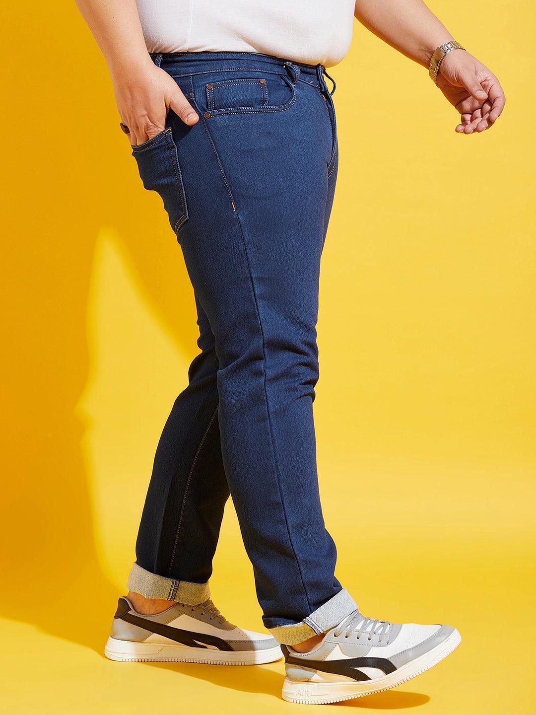 Men Plus Size Inertia Solid Jeans - Image 4