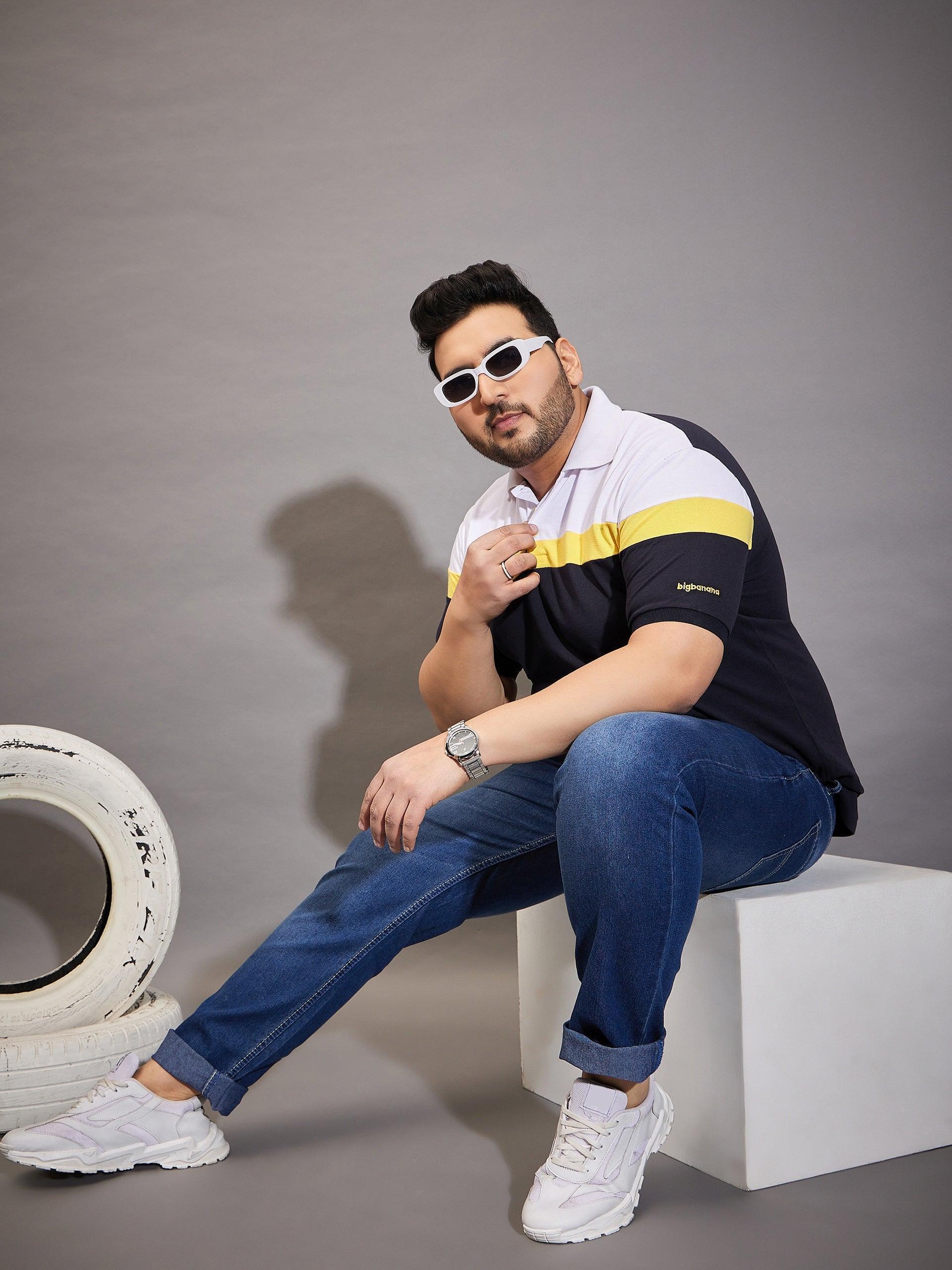 Men Plus Size Ingre Washed Indigo Denim - Image 6