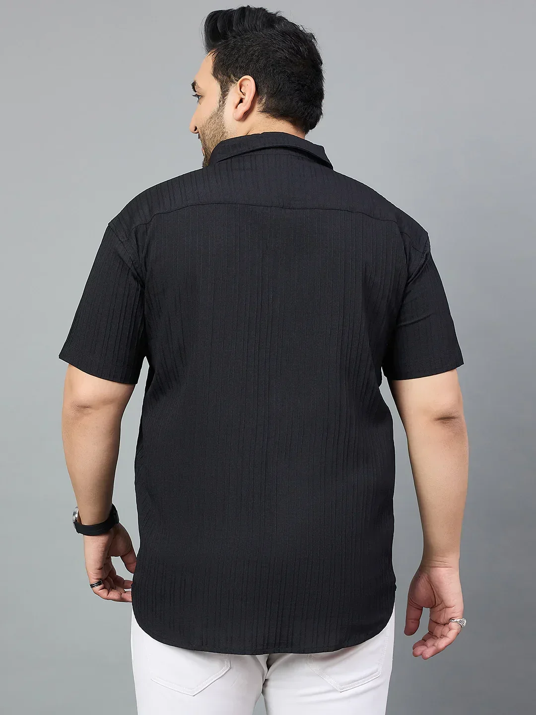Men Plus Size Isco Solid Shirt - Image 5