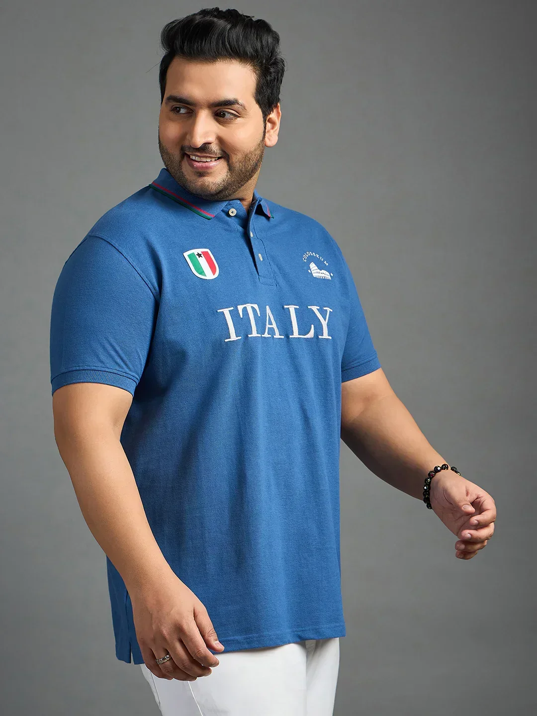 Men Plus Size Italy Printed Polo Tshirt - Image 4