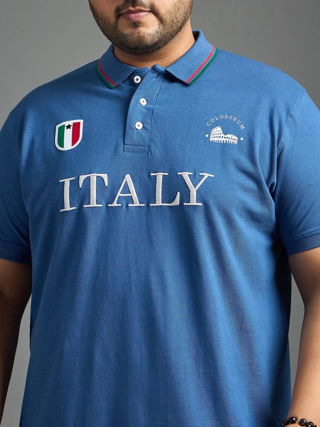 Men Plus Size Italy Printed Polo Tshirt - Image 6