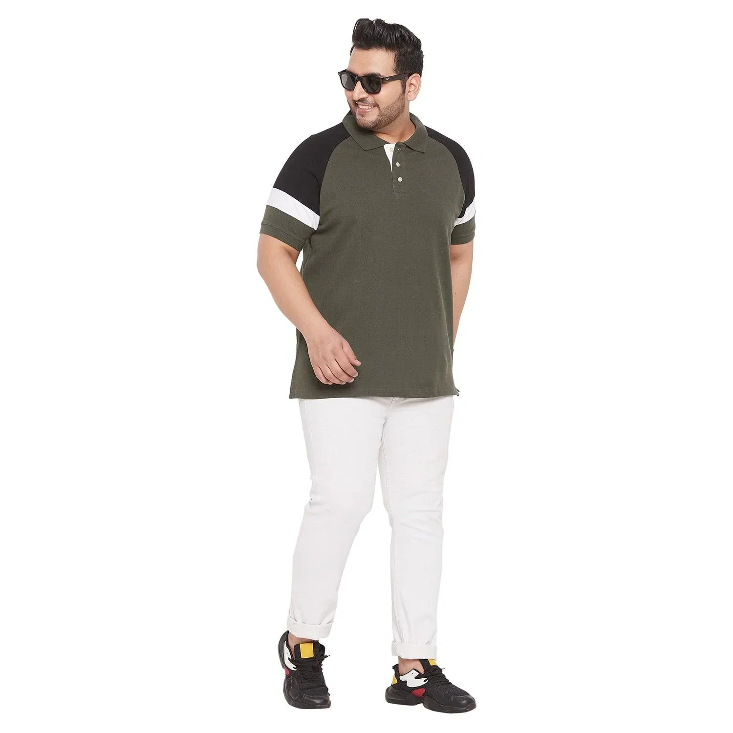 Men Plus Size Jaime Colorblock Polo Tshirt - Image 2