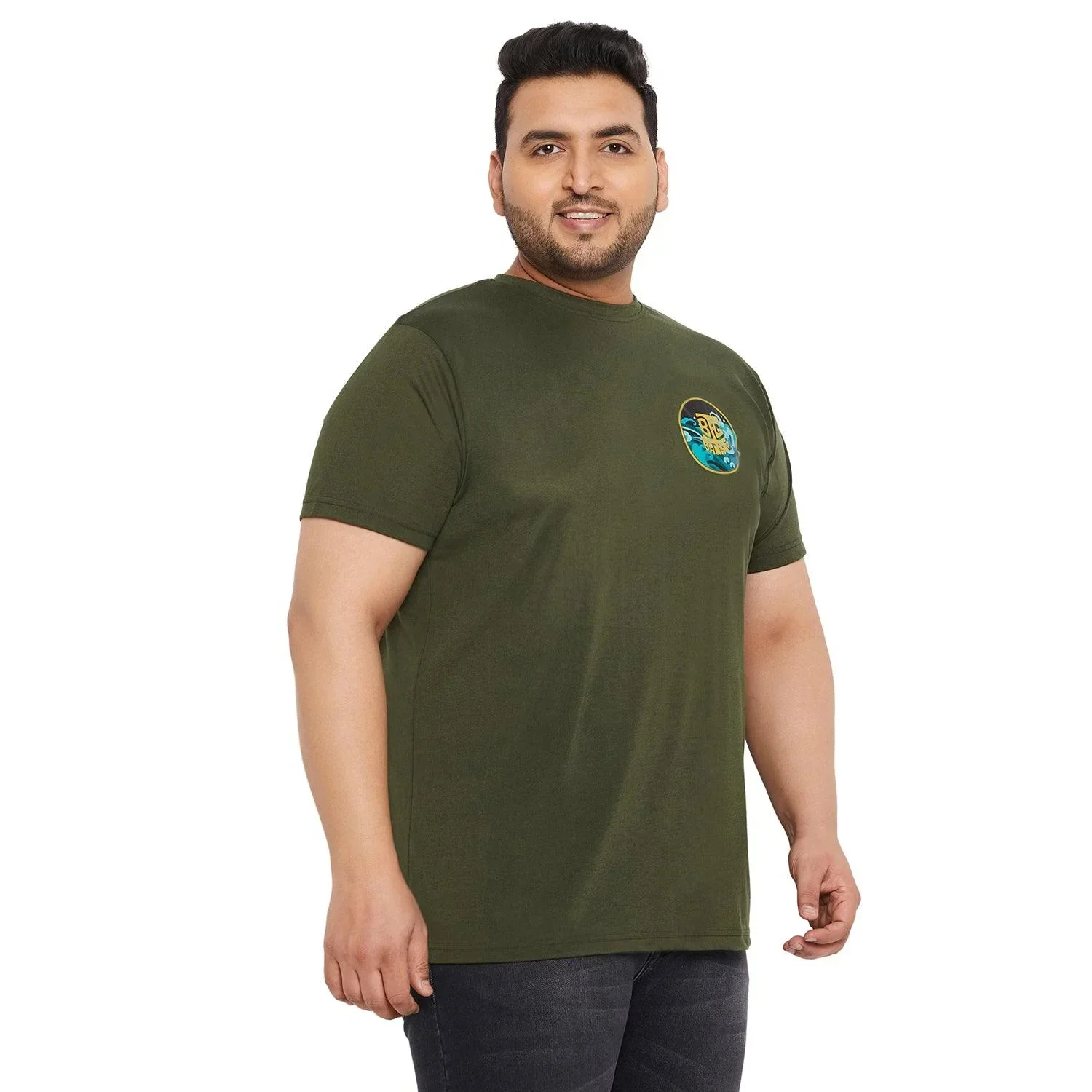 Men Plus Size Jolt Printed Round Neck Tshirt - Image 4