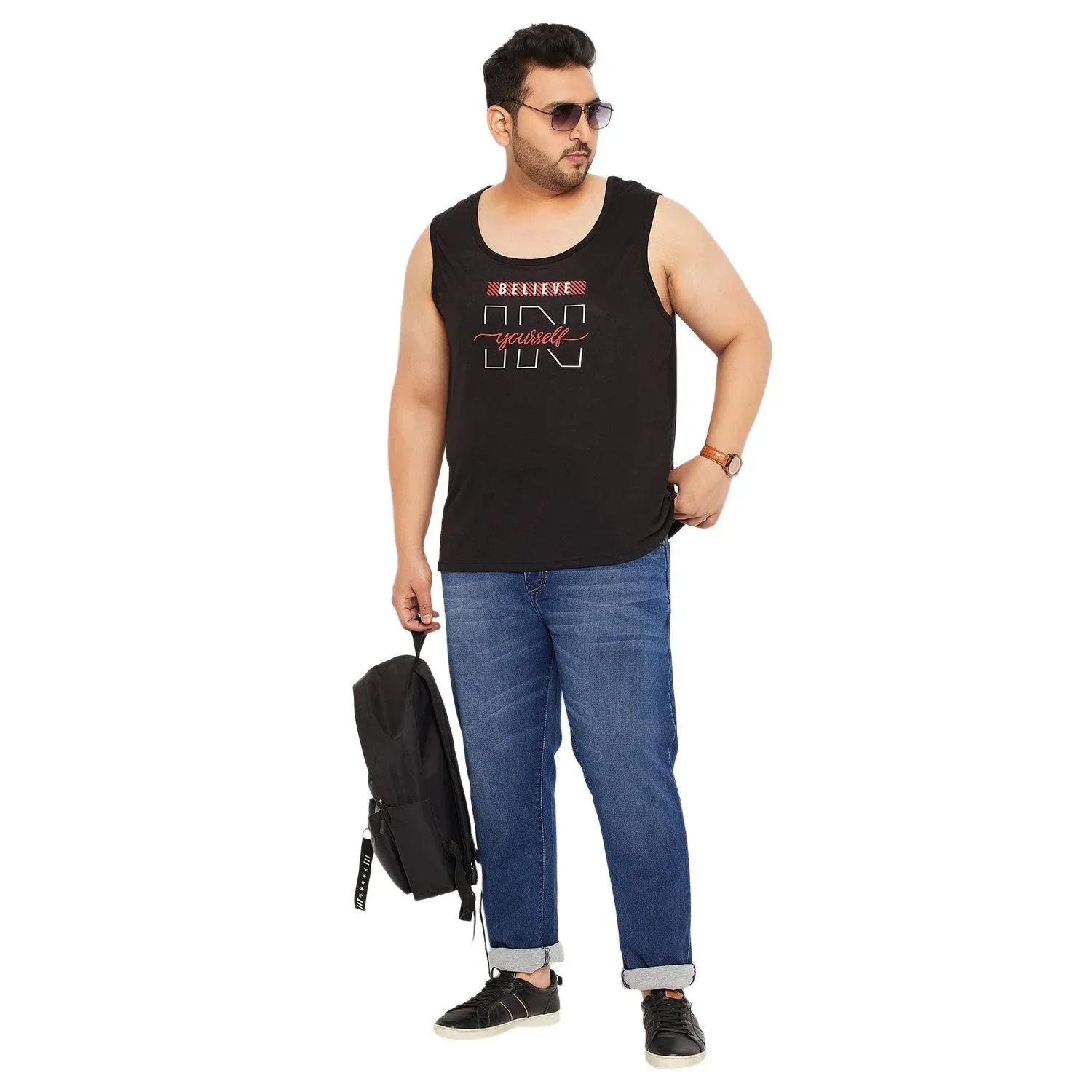 Men Plus Size Jupiter Printed Innerwear Vest - Image 2