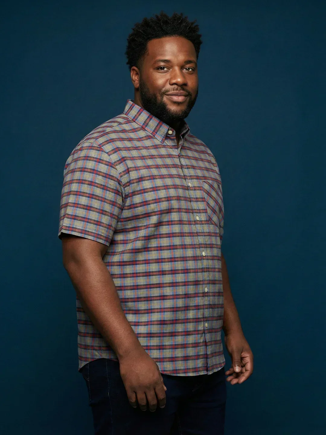 Men Plus Size Jura Multicolor Checkered Casual Shirt - Image 5