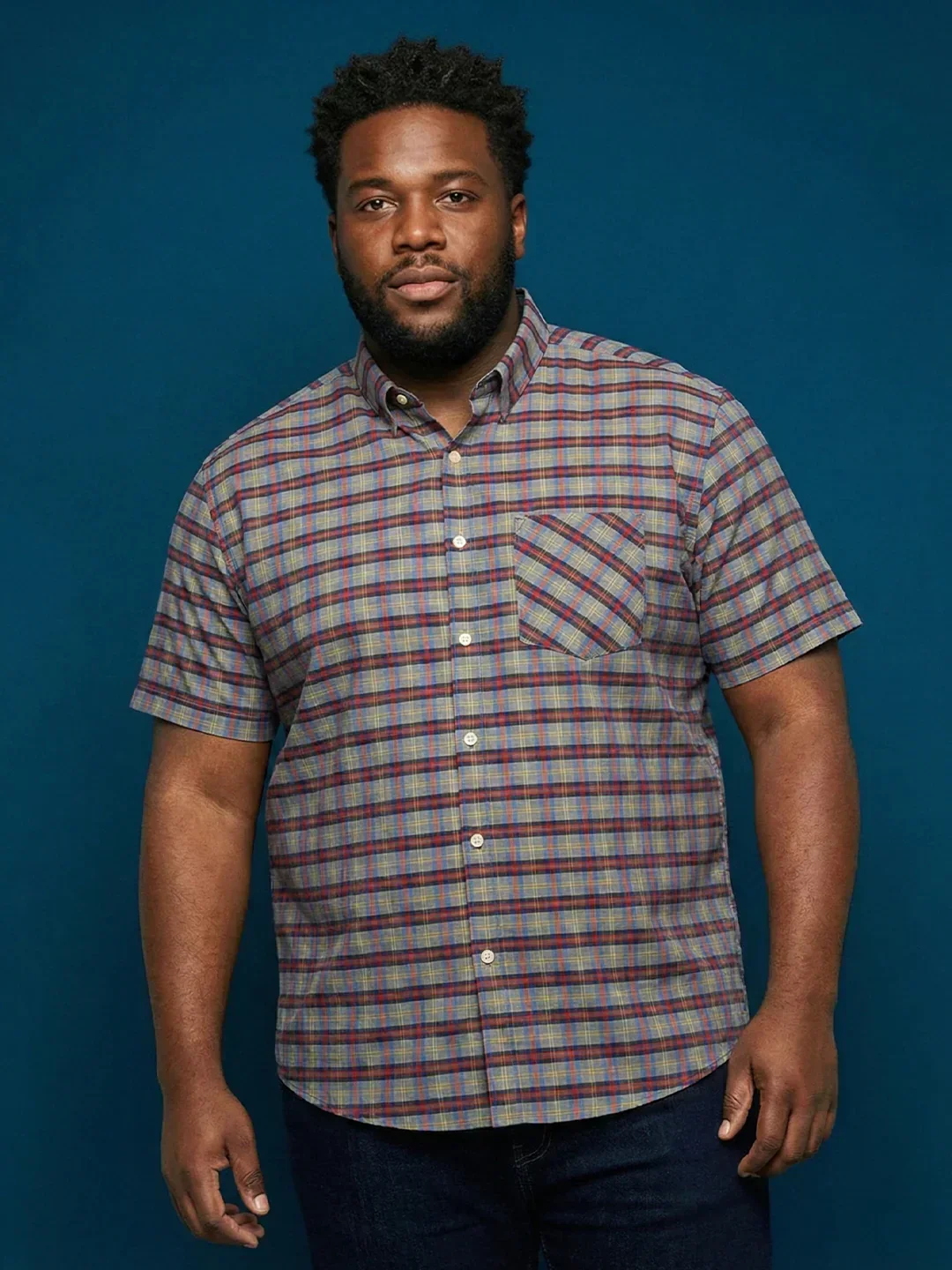 Men Plus Size Jura Multicolor Checkered Casual Shirt - Image 7
