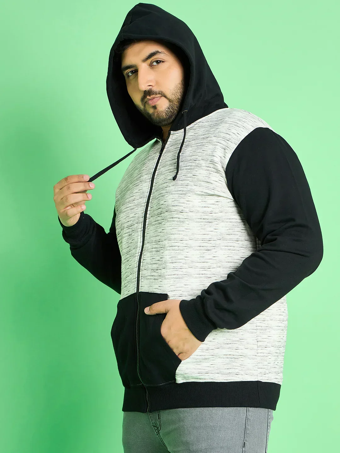 Men Plus Size Kanyato Colorblock Sweatshirts - Image 3