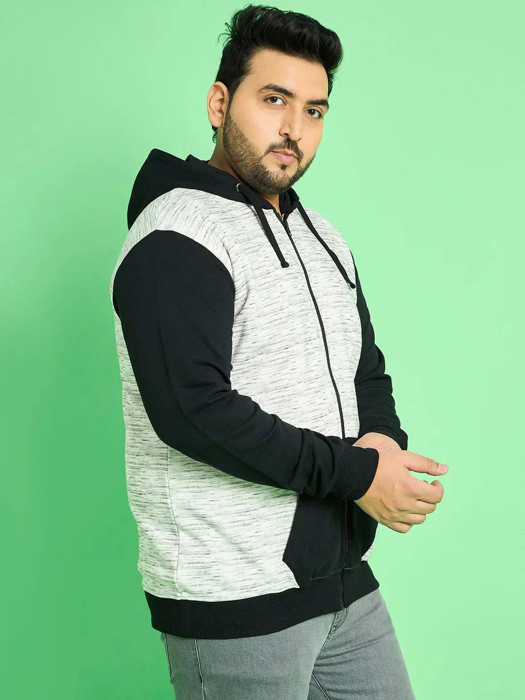 Men Plus Size Kanyato Colorblock Sweatshirts - Image 4