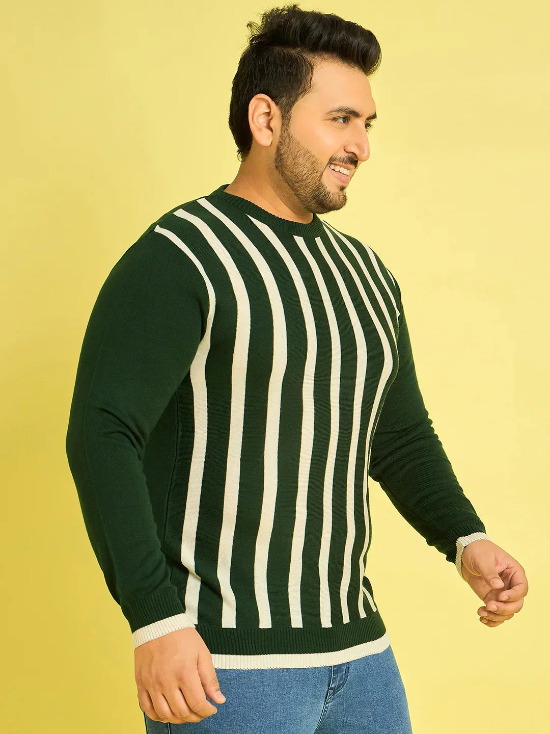 Men Plus Size Karumba Striped Sweater - Image 4