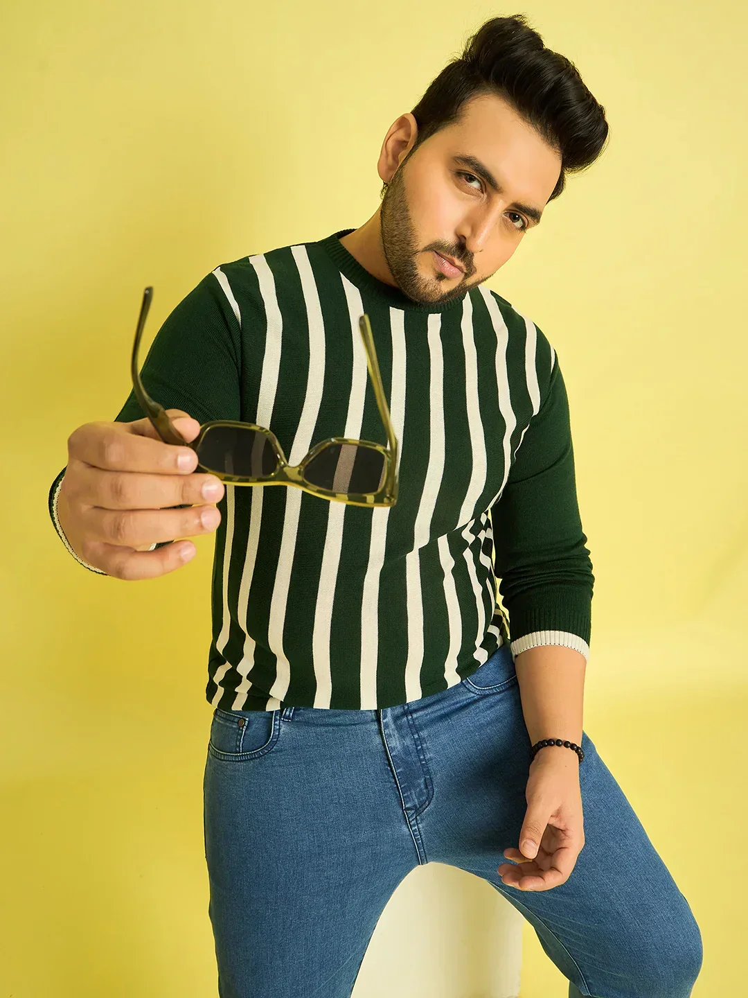 Men Plus Size Karumba Striped Sweater - Image 7