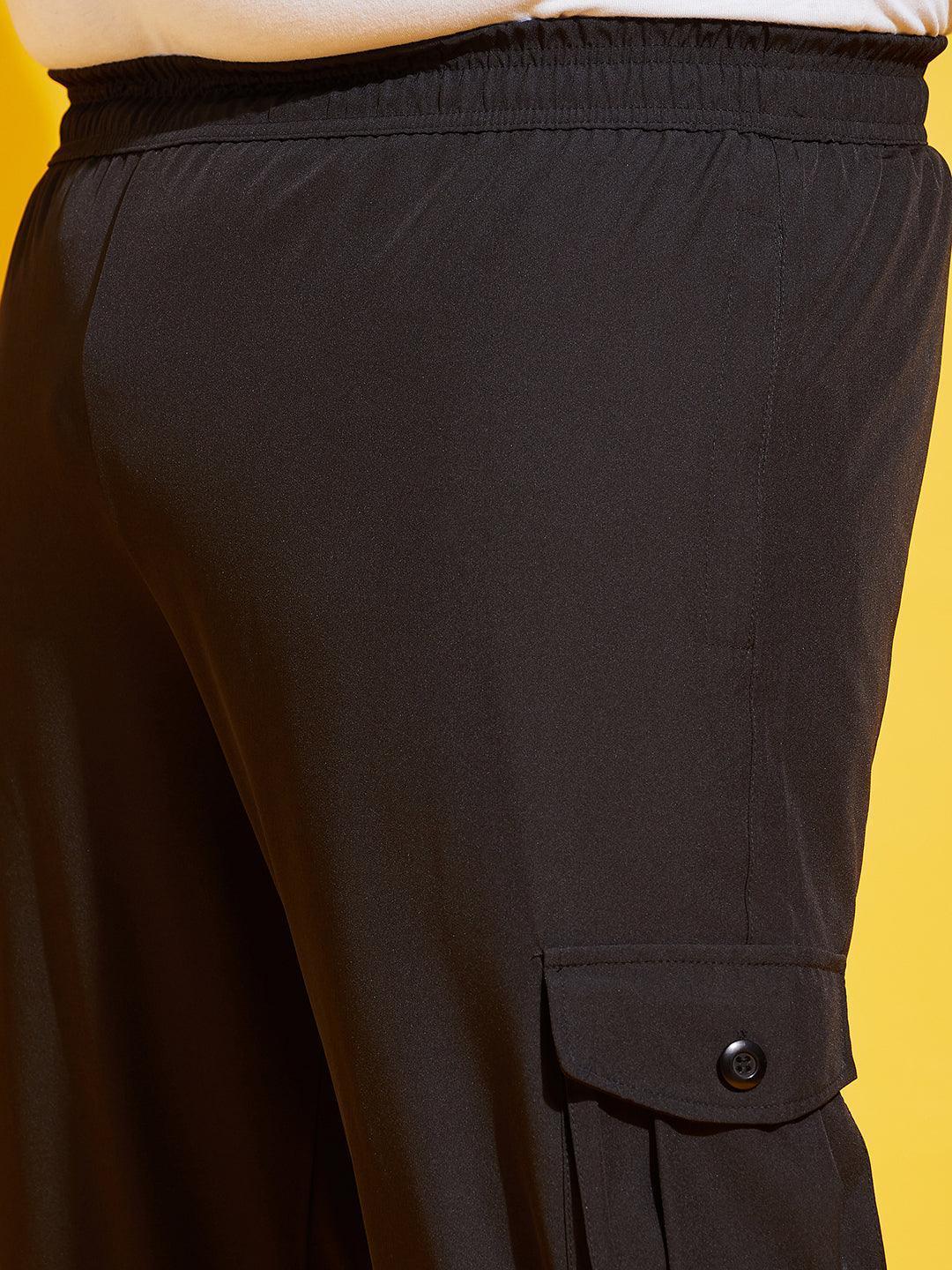 Men Plus Size Kelvin-Black Solid Trackpant - Image 6