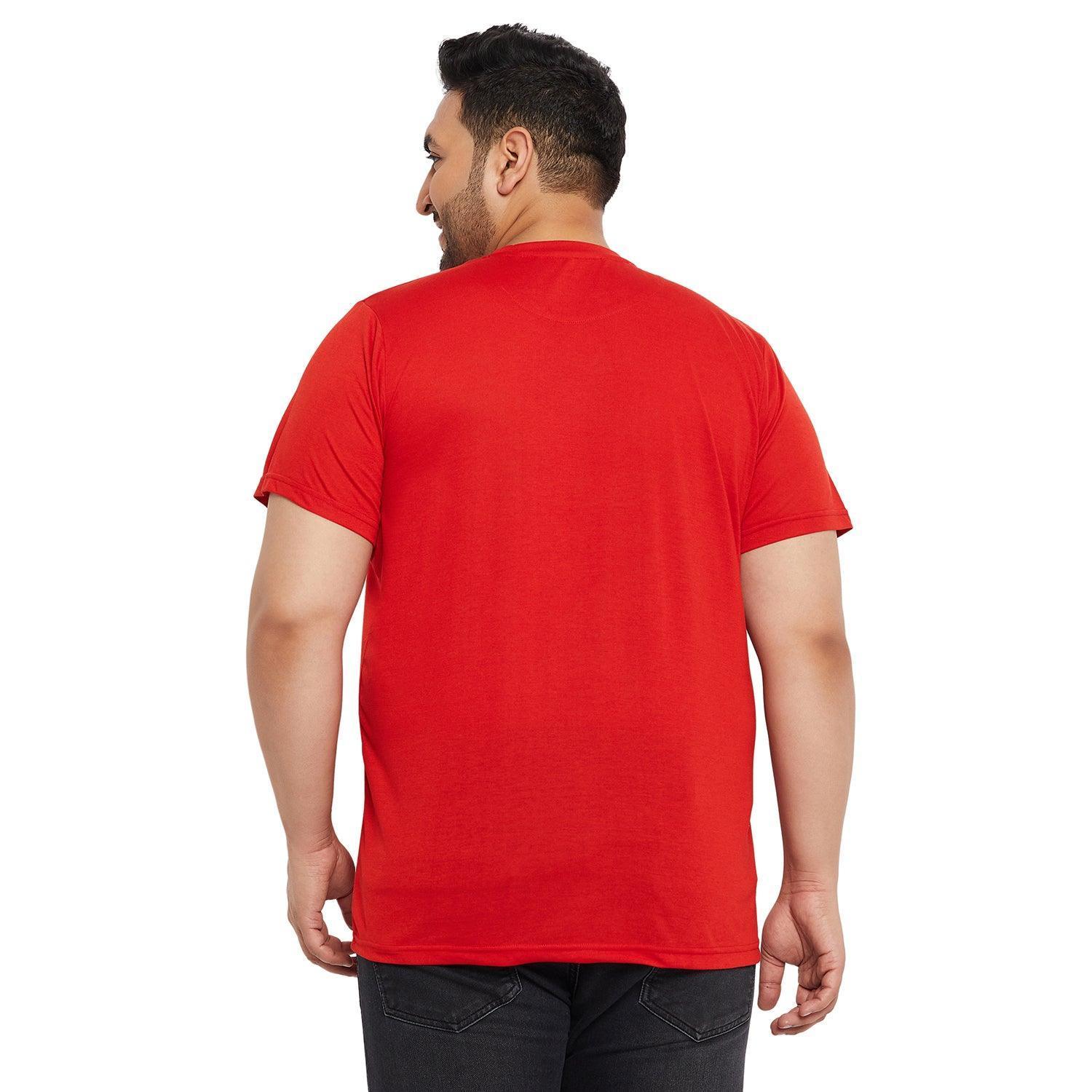 Men Plus Size Keys Printed Round Neck Tshirt - Image 5