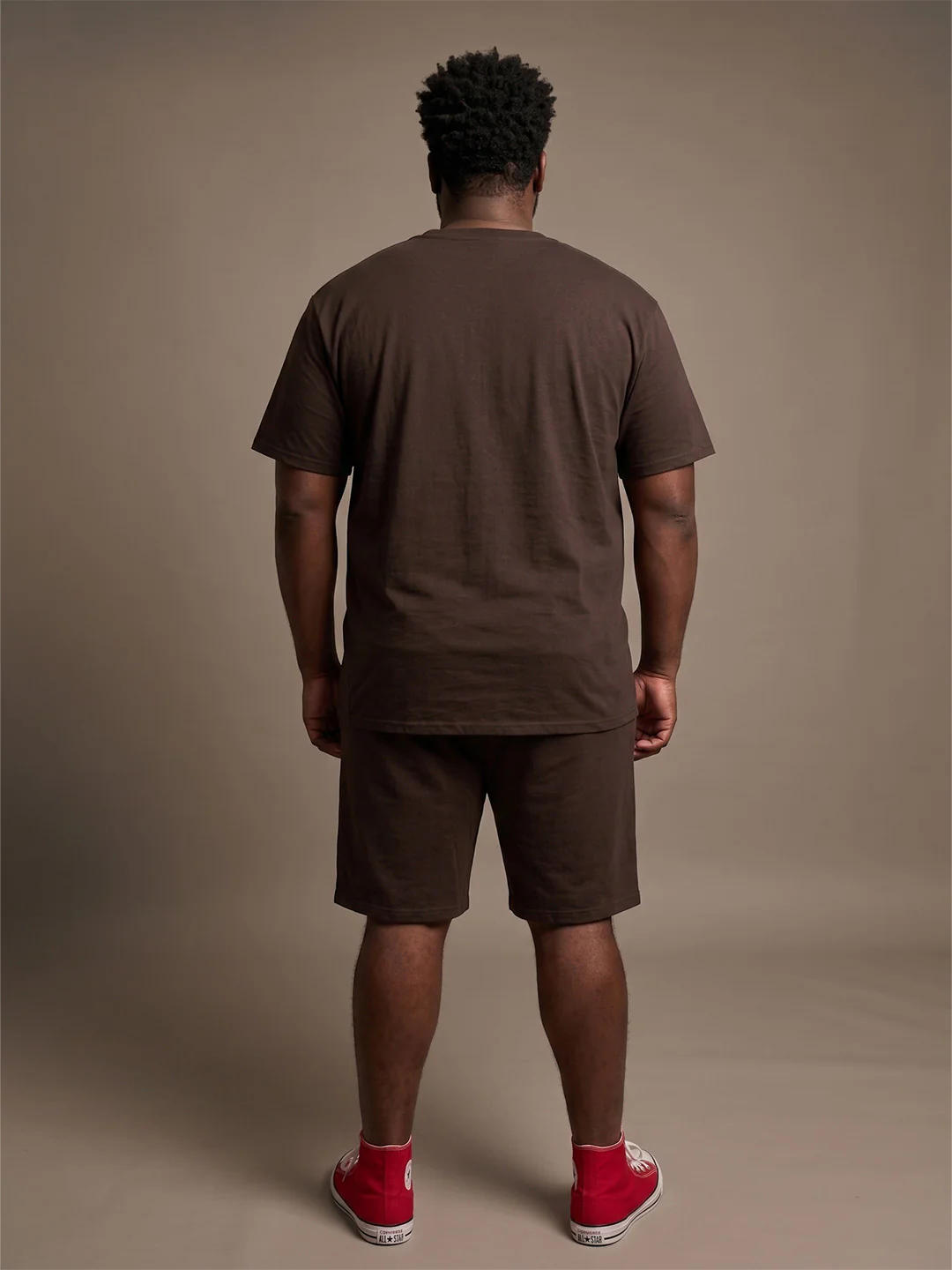 Men Plus Size Kickster Brown Printed Co-Ords - Image 5
