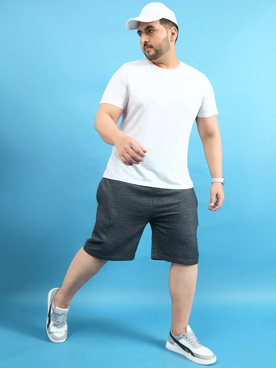 Men Plus Size Kido Multicolor Solid Shorts - Image 2