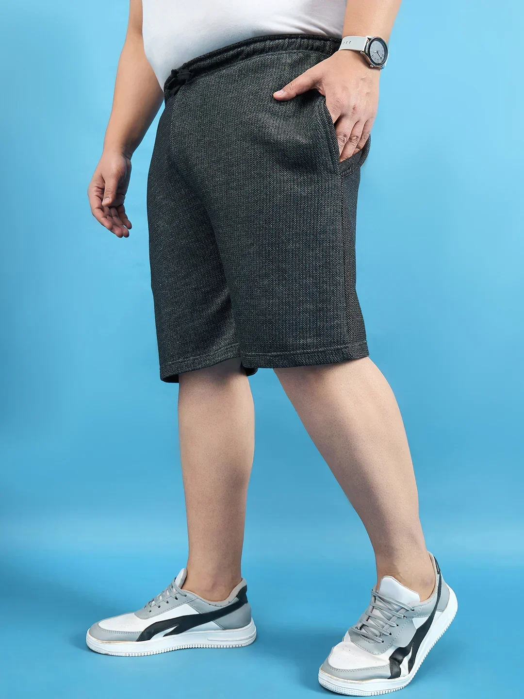 Men Plus Size Kido Multicolor Solid Shorts - Image 3