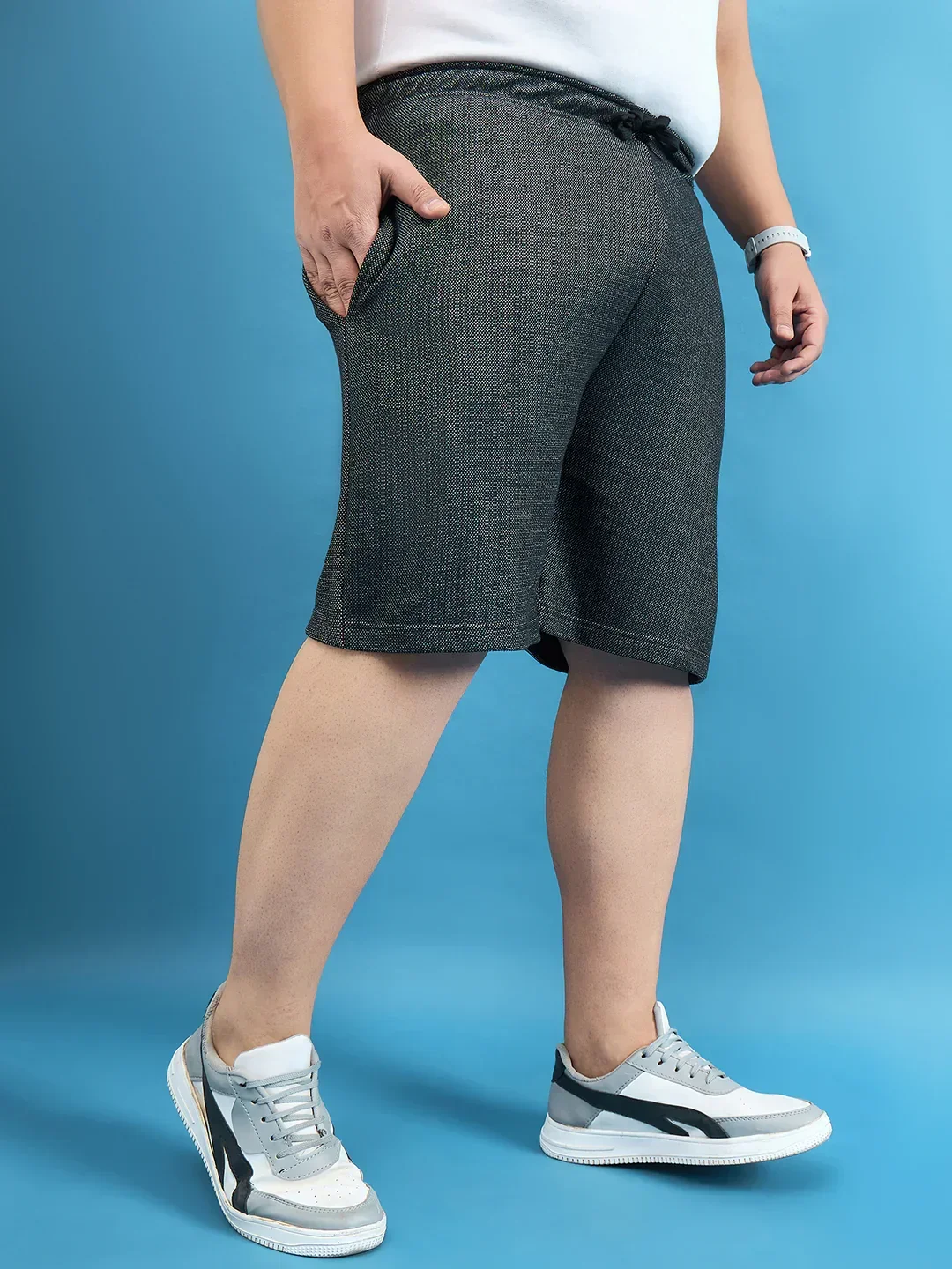 Men Plus Size Kido Multicolor Solid Shorts - Image 4