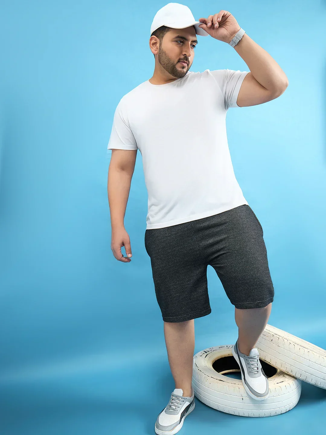 Men Plus Size Kido Multicolor Solid Shorts - Image 7