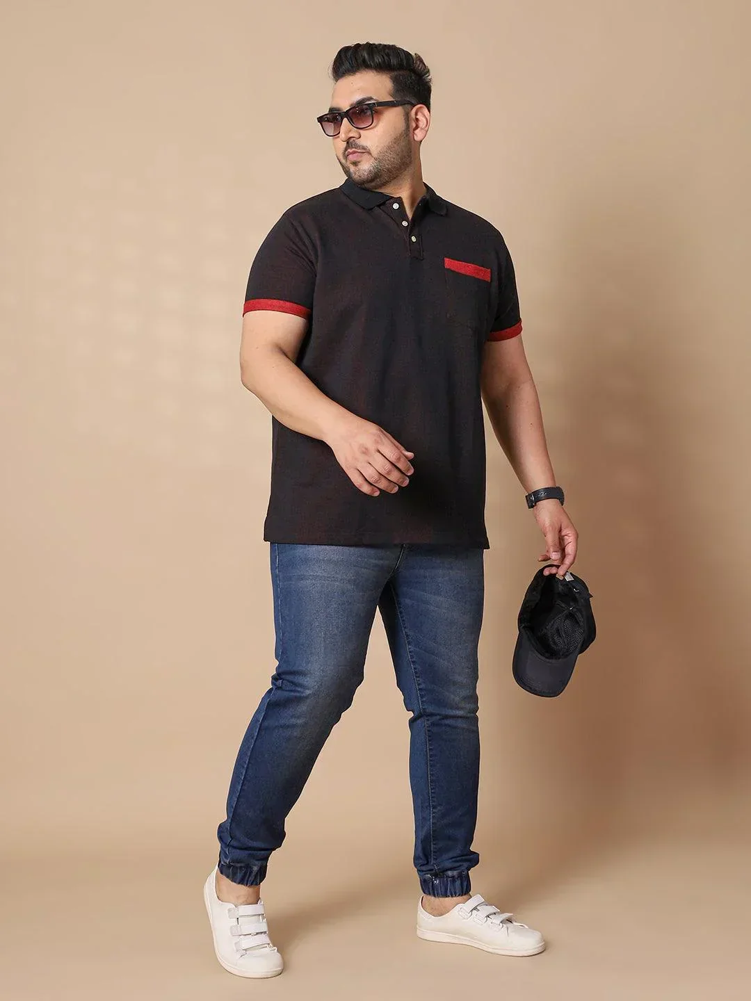 Men Plus Size Kimtro Solid Polo Tshirt - Image 2