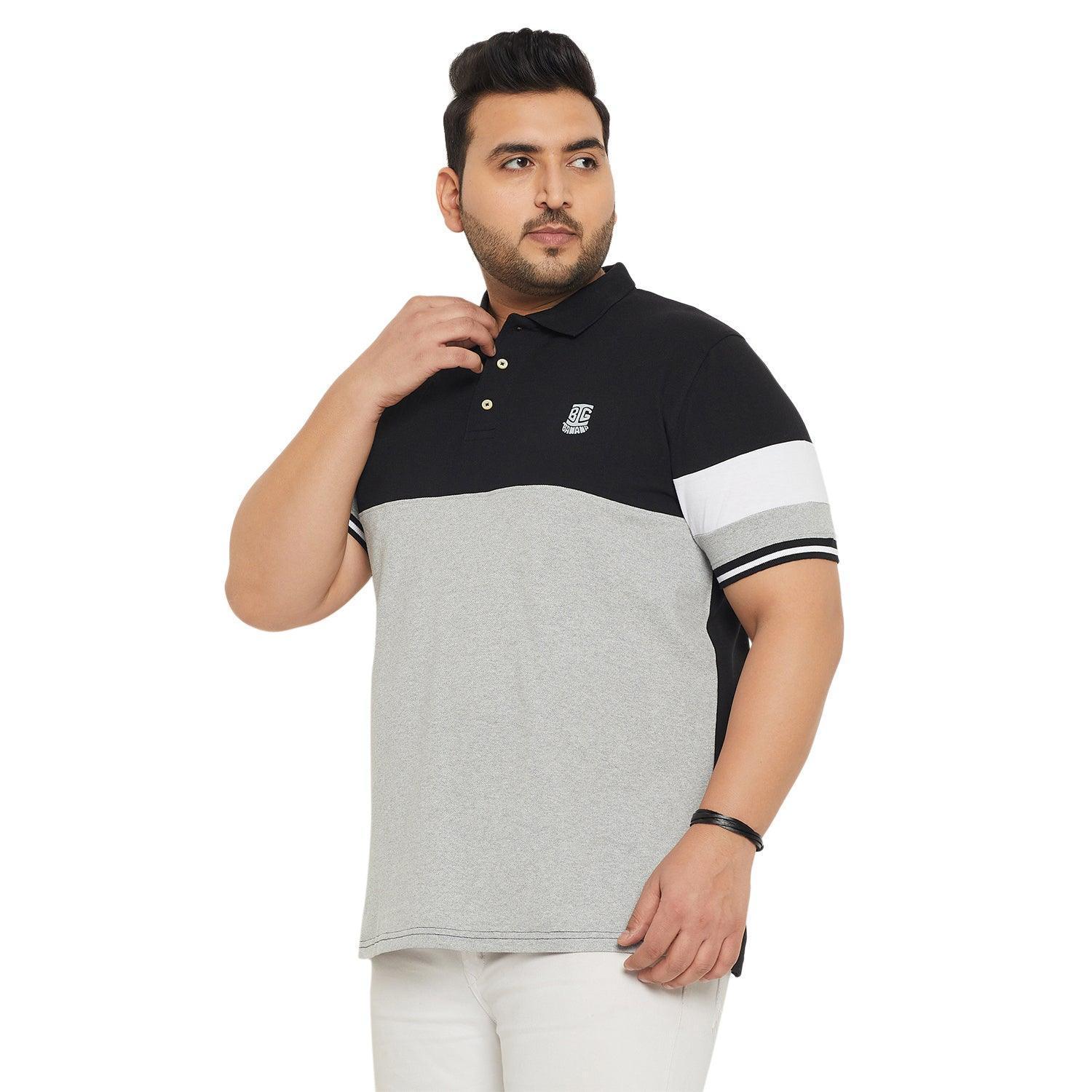Men Plus Size Kind Colorblock Polo Tshirt - Image 3