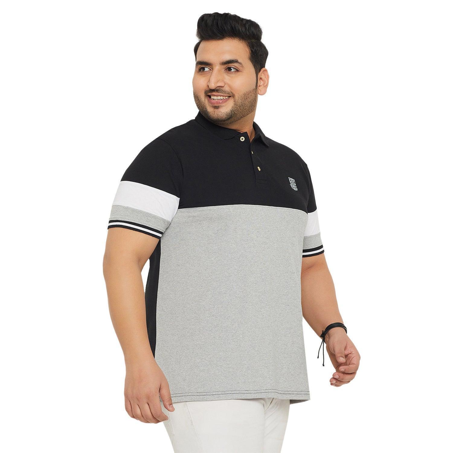 Men Plus Size Kind Colorblock Polo Tshirt - Image 4