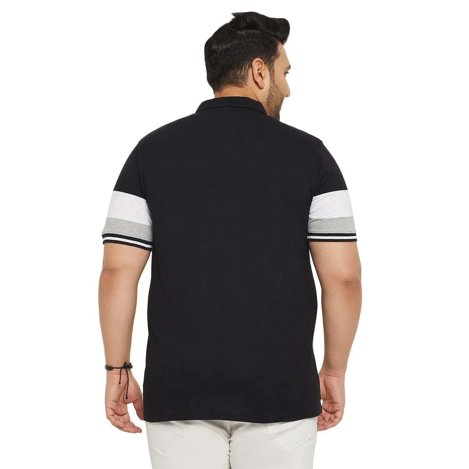 Men Plus Size Kind Colorblock Polo Tshirt - Image 5