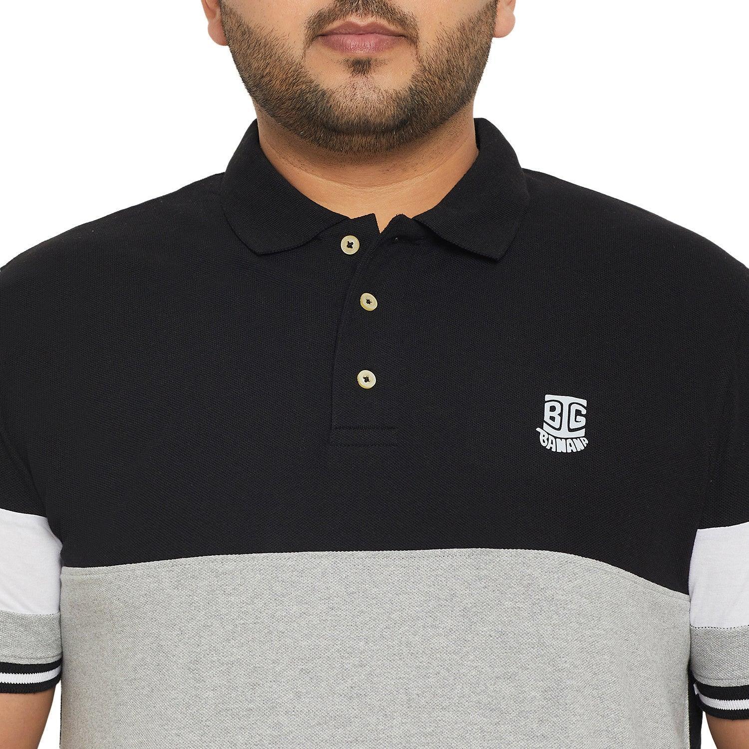Men Plus Size Kind Colorblock Polo Tshirt - Image 6